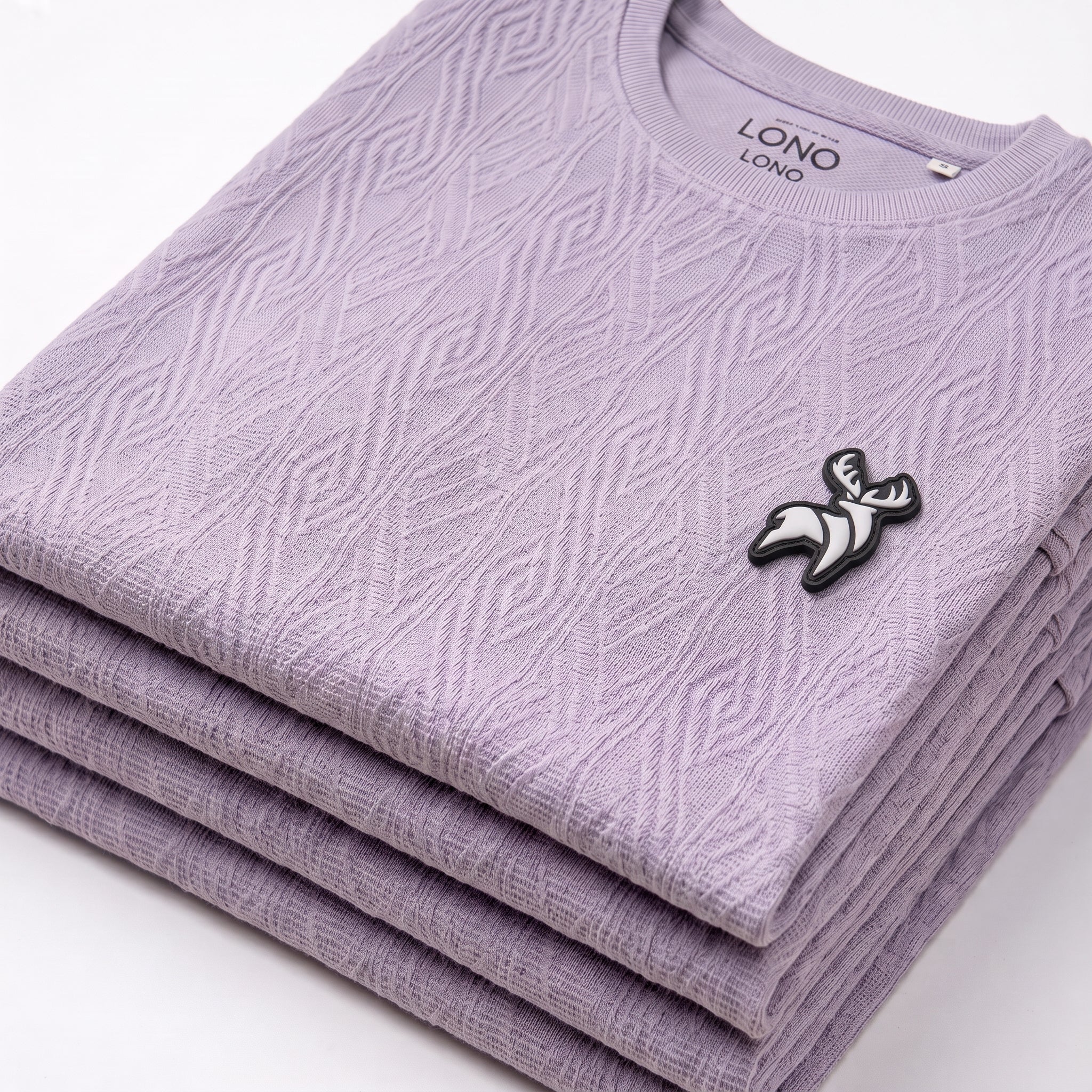 Textured Knit Tee (Lavender)