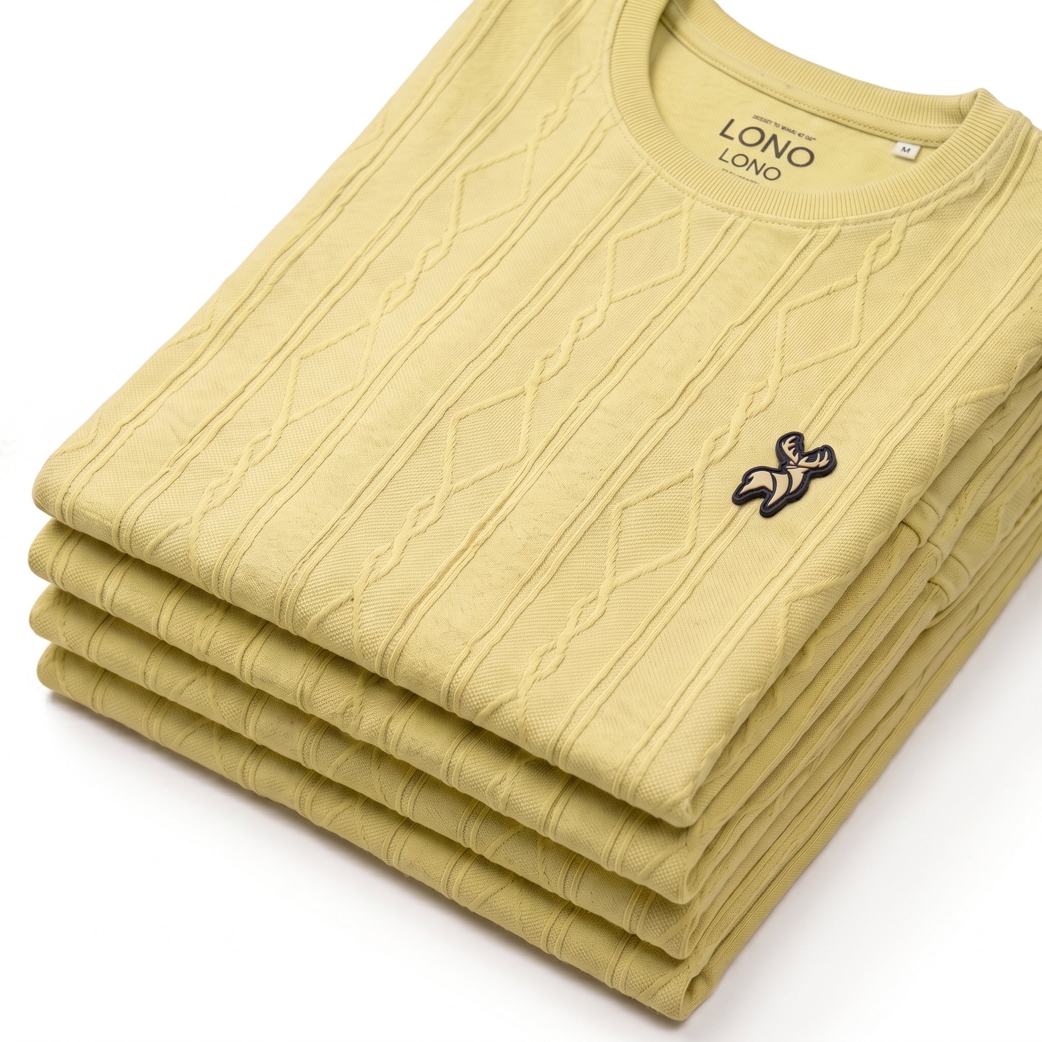 Textured Knit Tee (Mustard)
