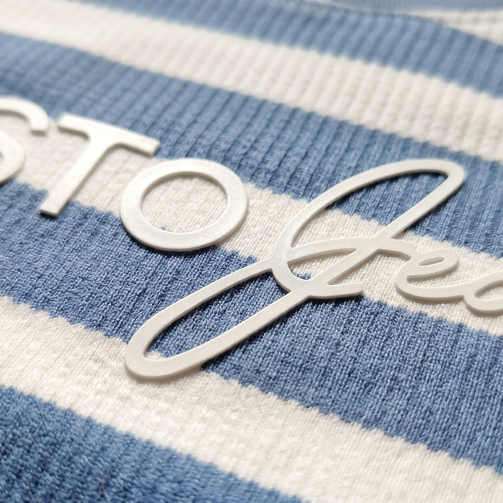 Misto Striped Tee Blue