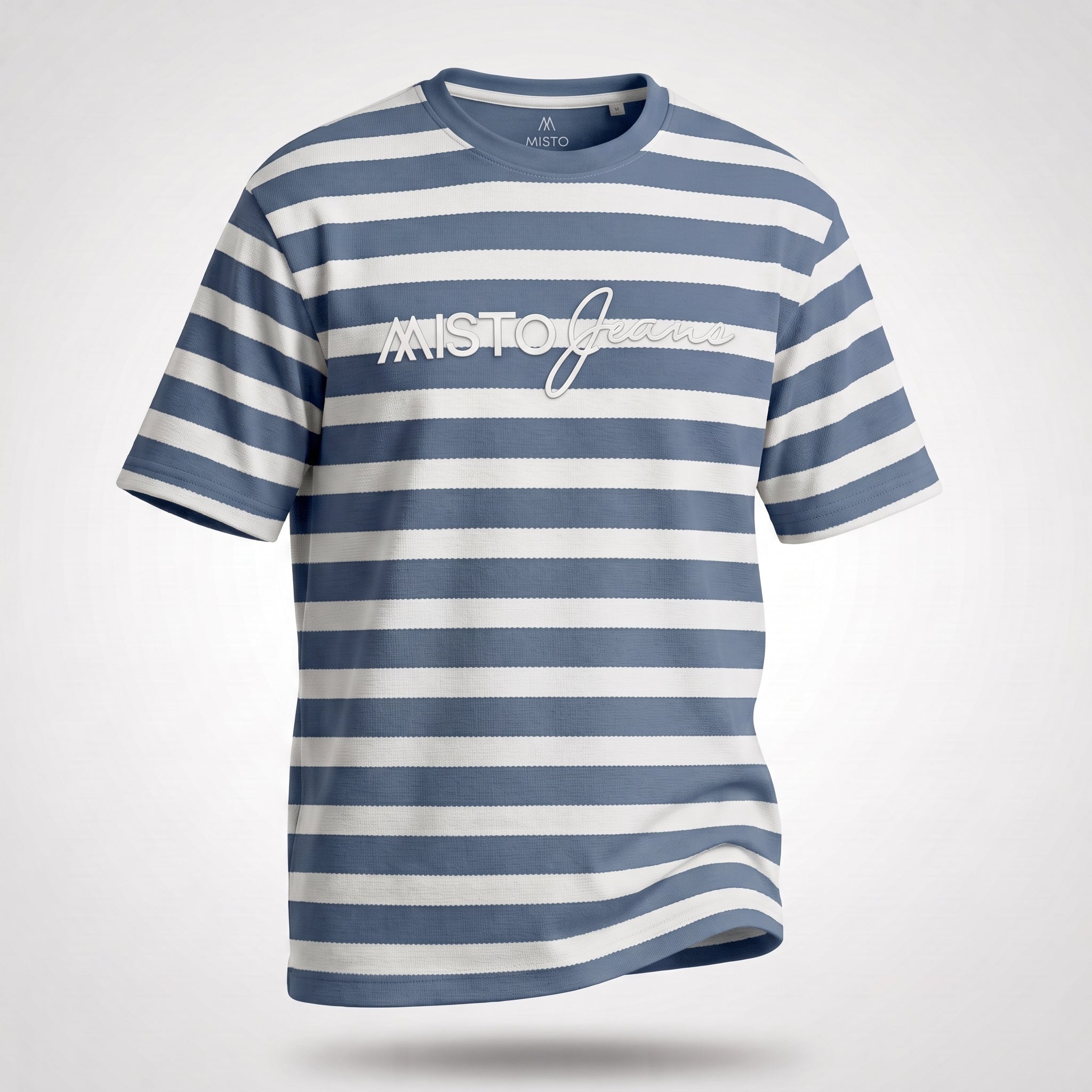Misto Striped Tee Blue