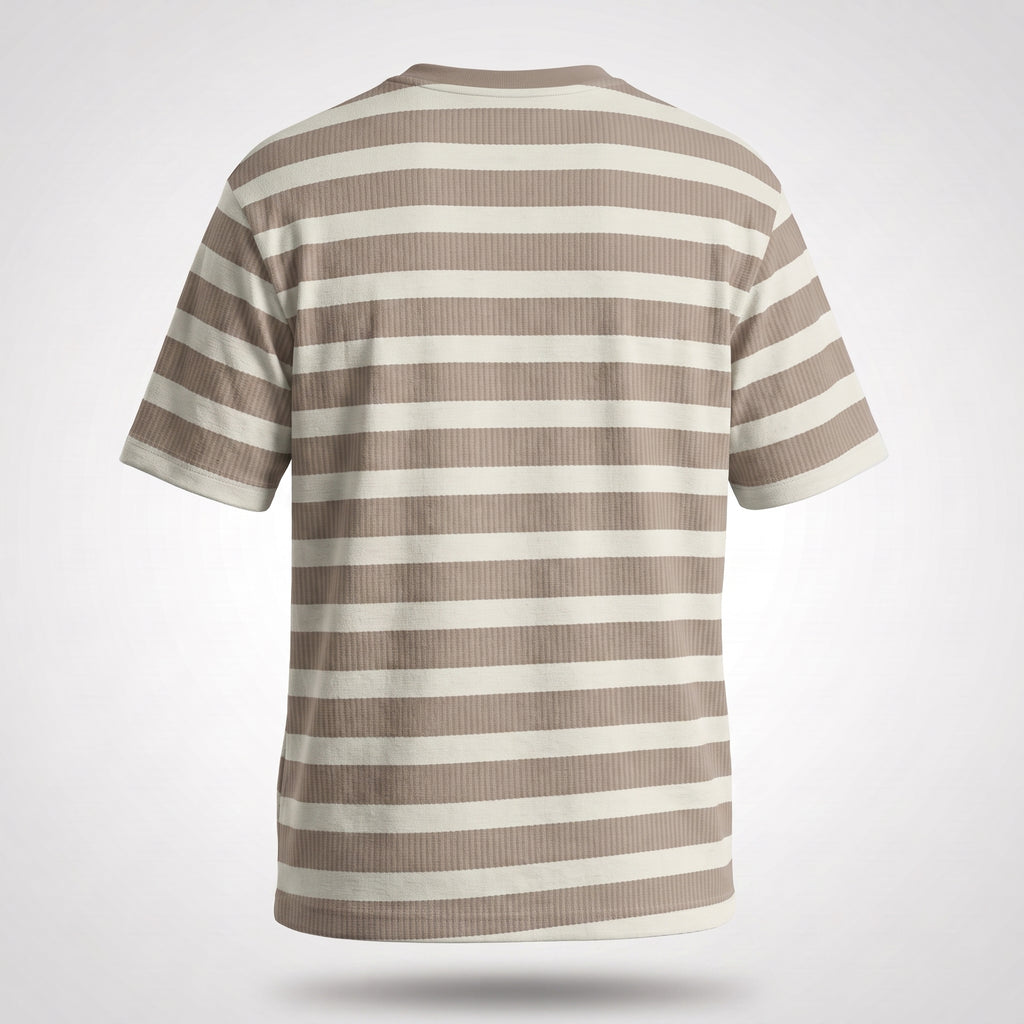 Misto Striped Tee Taupe