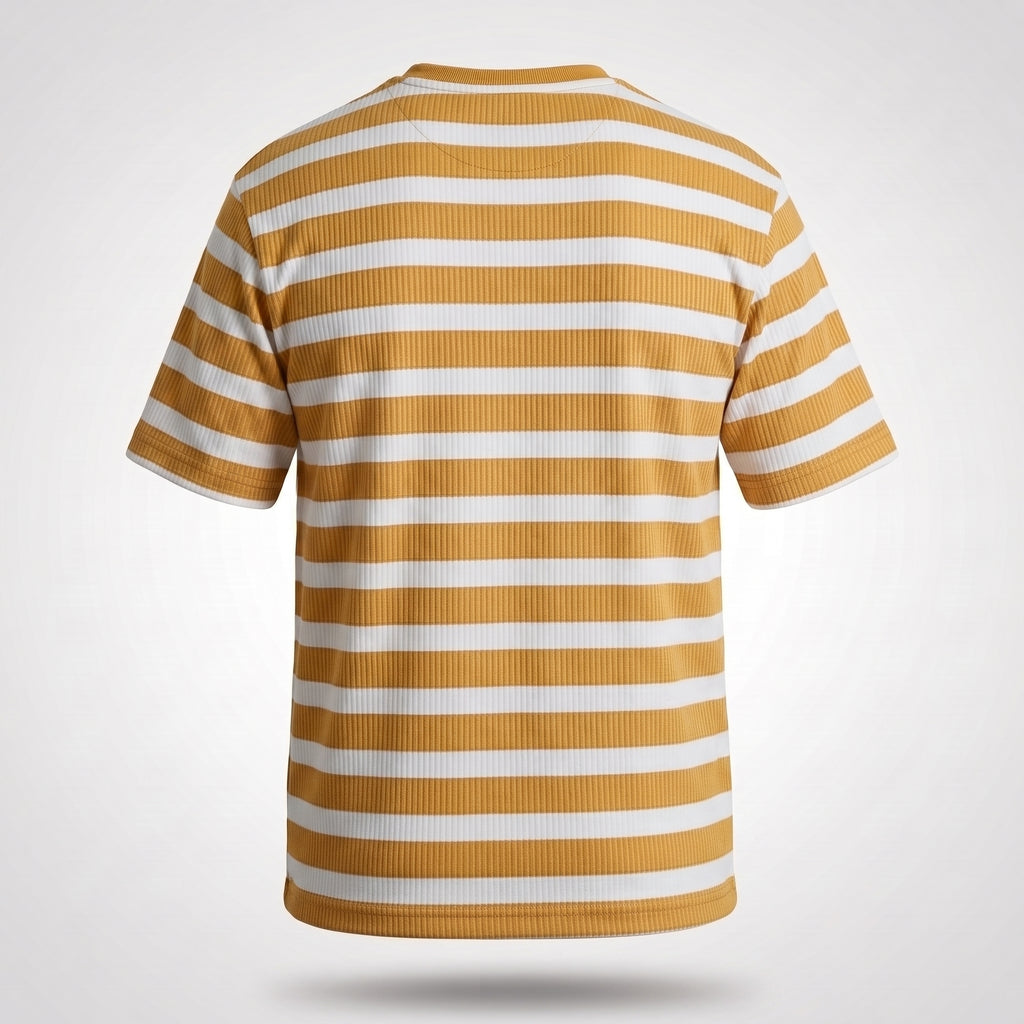 Misto Striped Tee Mustard