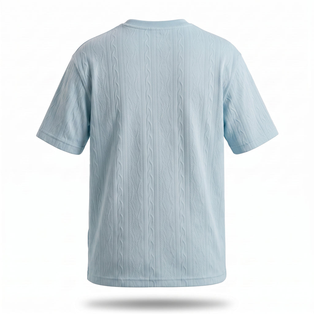 Textured Knit Tee (Sky)