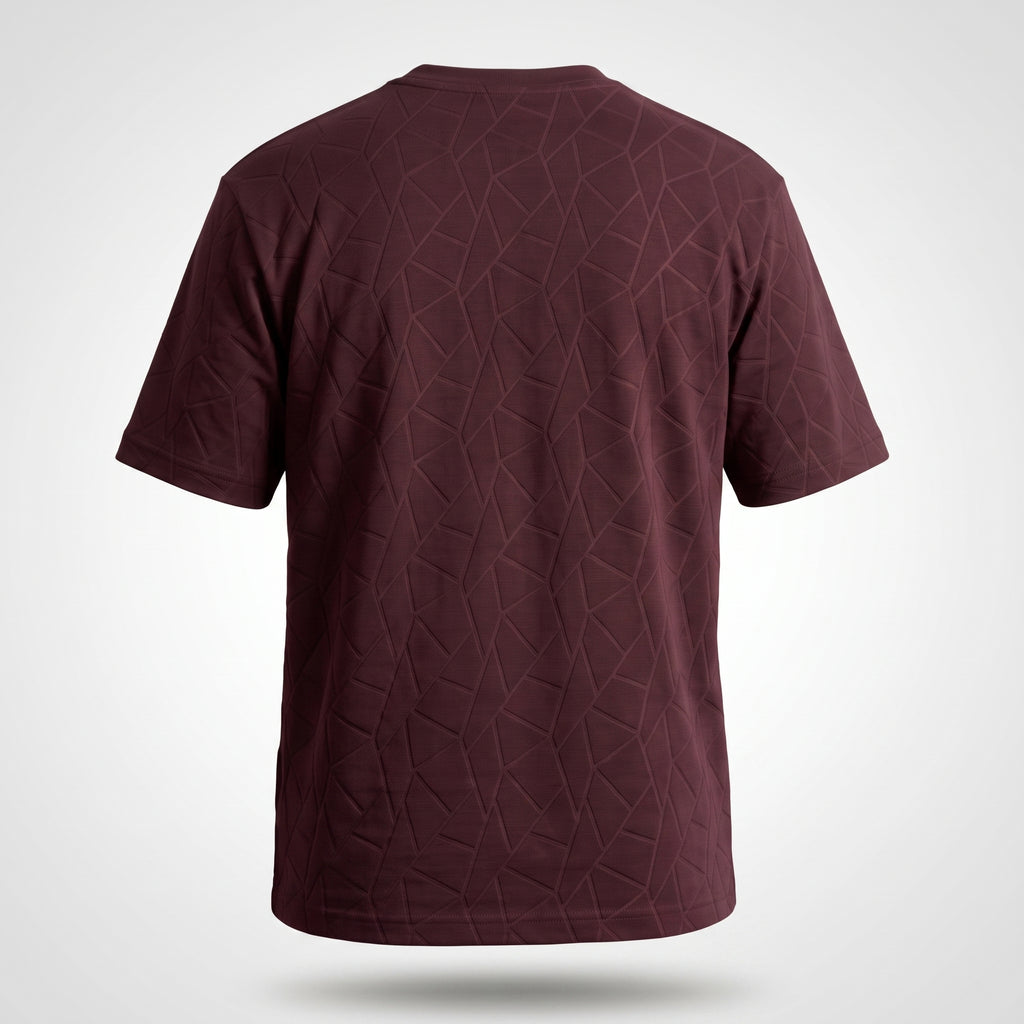 Geometric Tee Maroon
