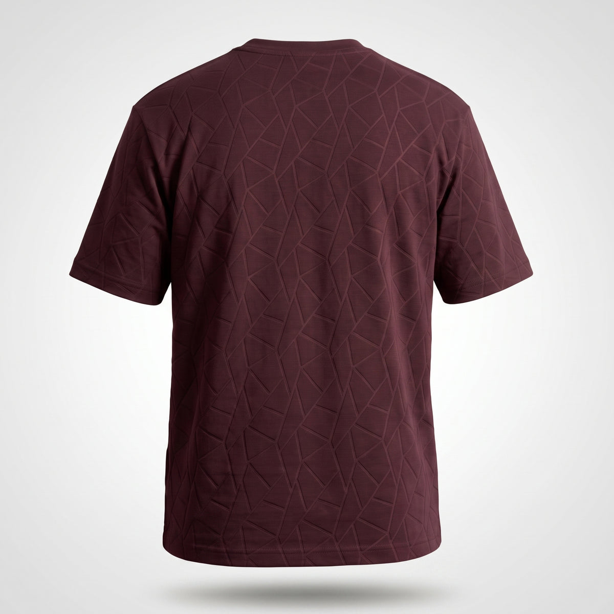 Geometric Tee Maroon