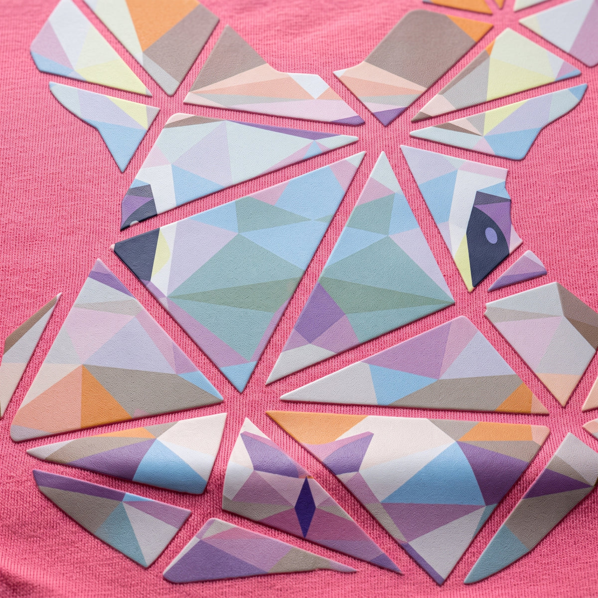 Geometric Bunny Hot Pink