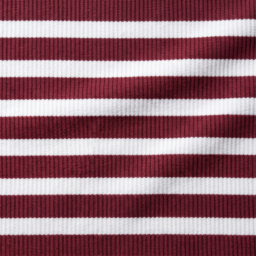 Misto Striped Tee Burgundy