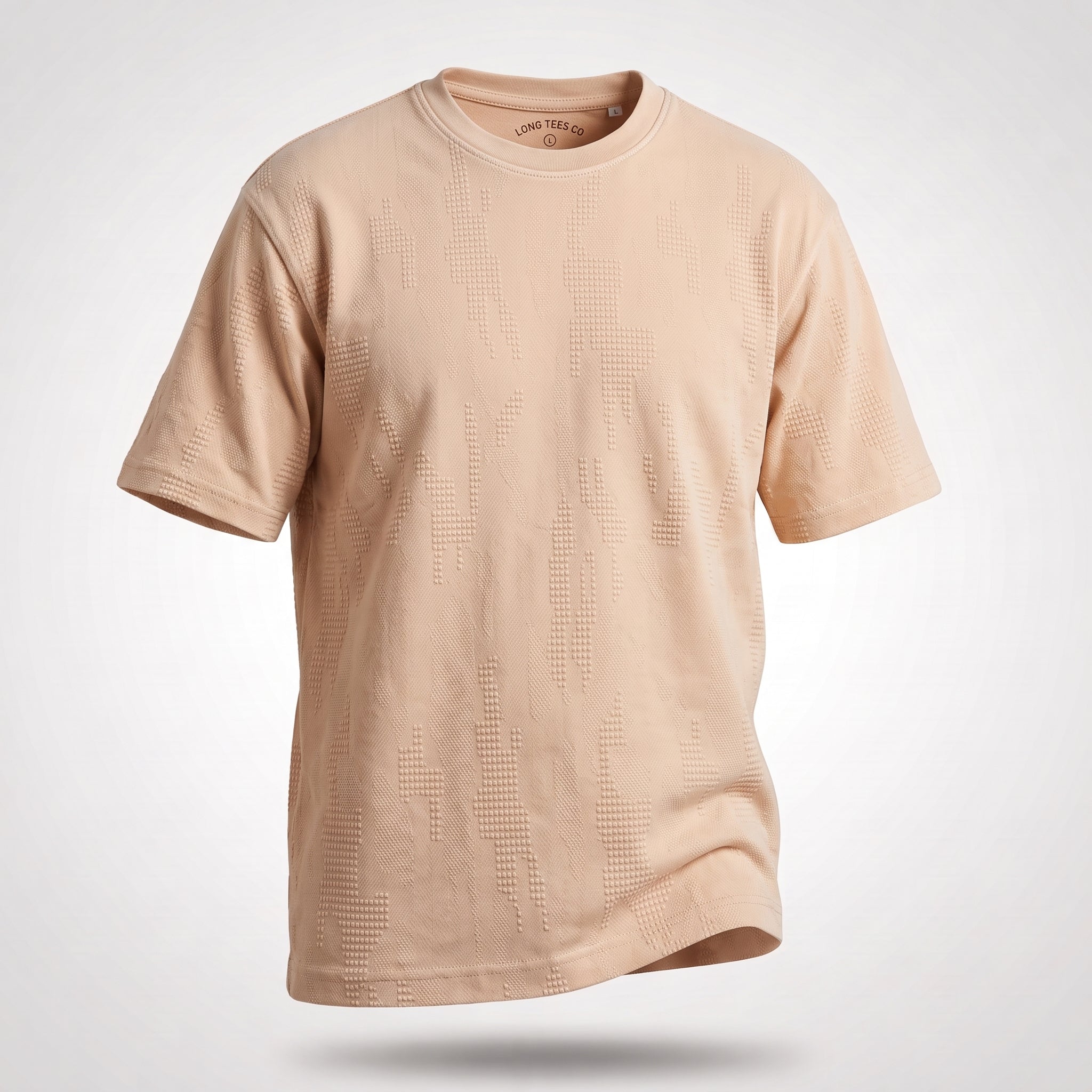 Textured Jacquard Tee (Peach)