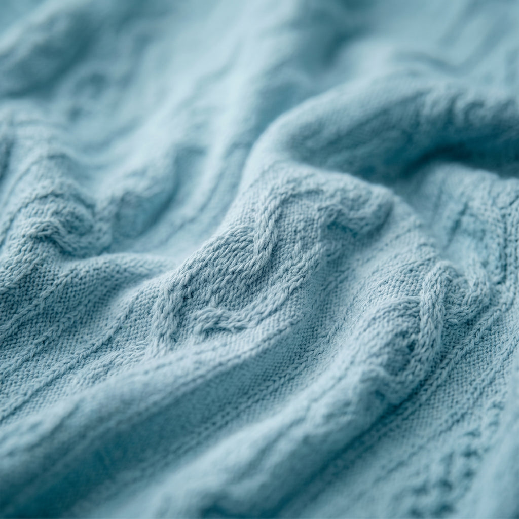 Textured Knit Tee (Sky)