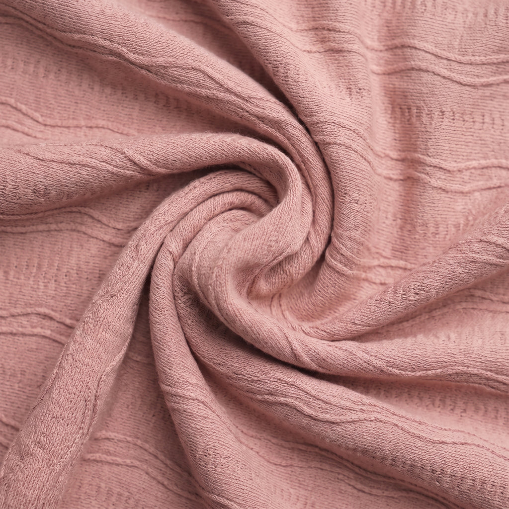 Textured Knit Tee (Rose)