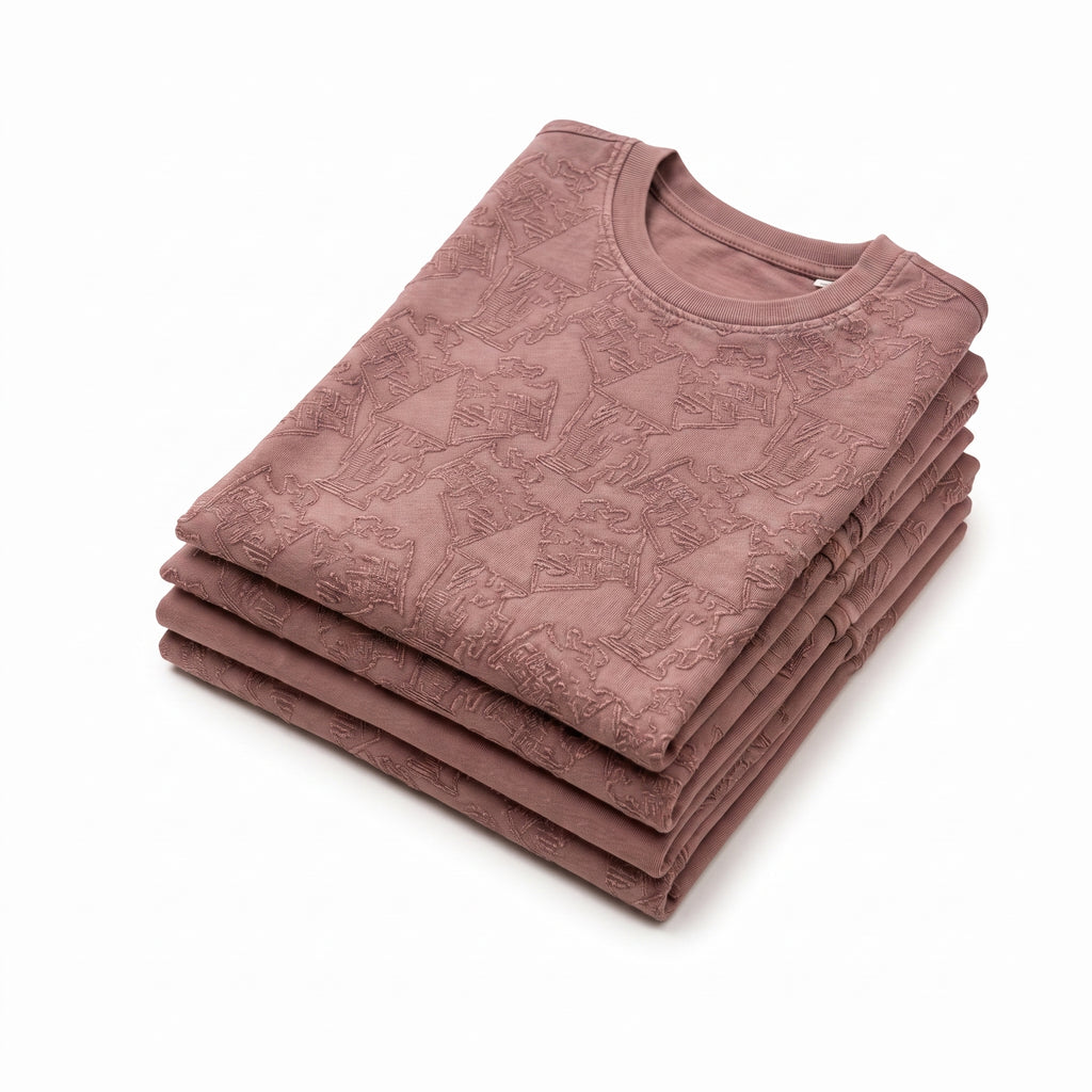 Textured Jacquard Tee (Mauve)