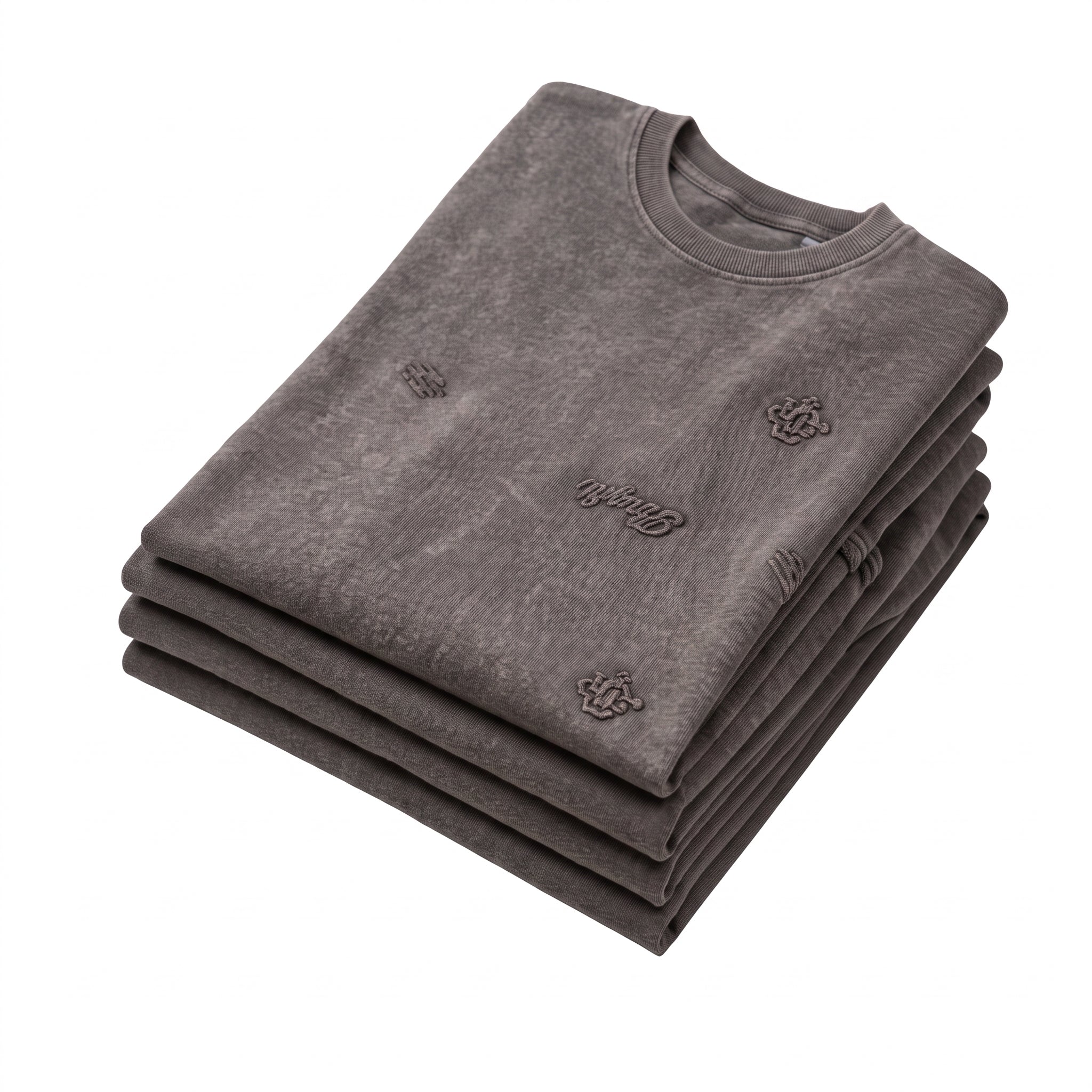 Textured Jacquard Tee (Charcoal)