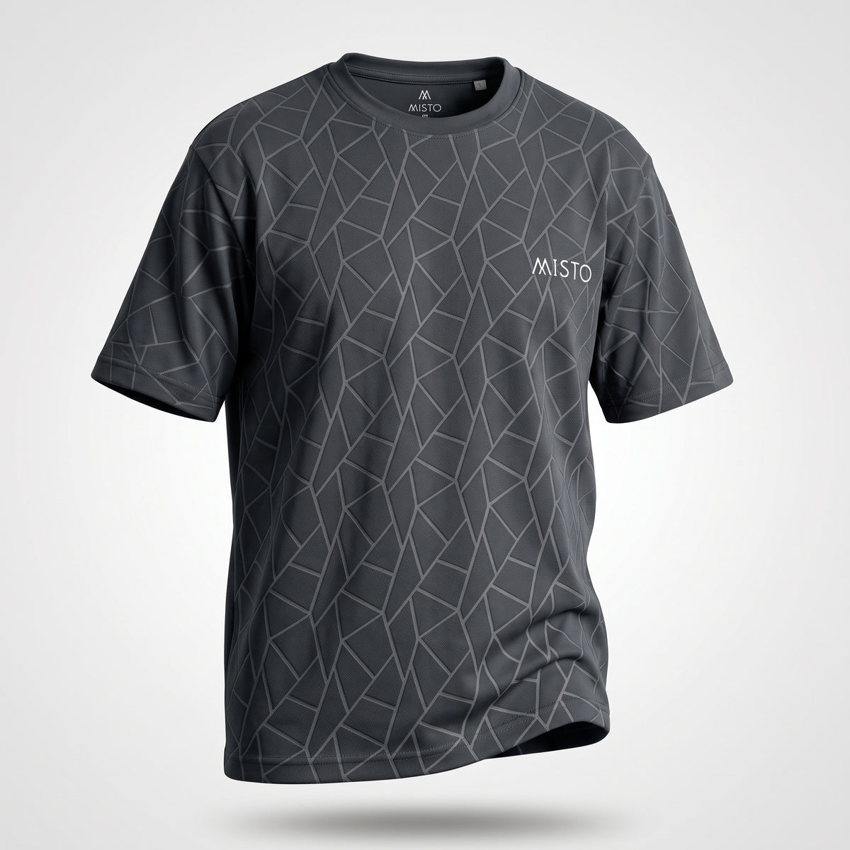 Geometric Tee Charcoal