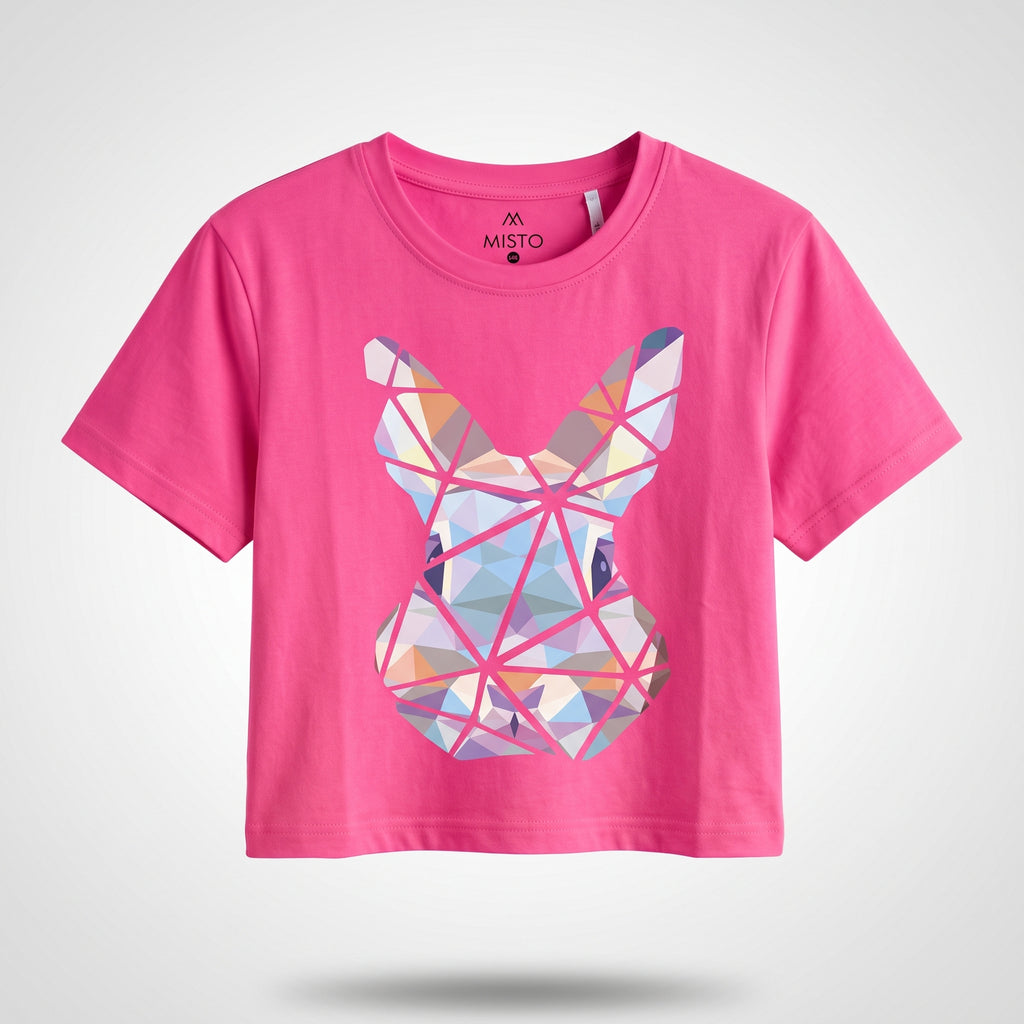 Geometric Bunny Hot Pink