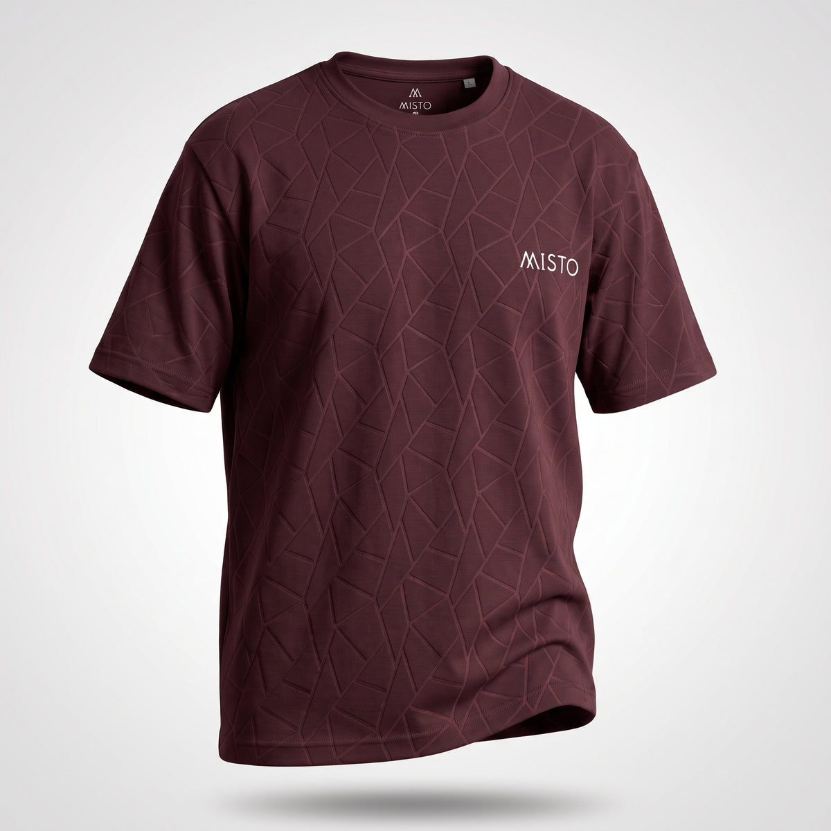 Geometric Tee Maroon
