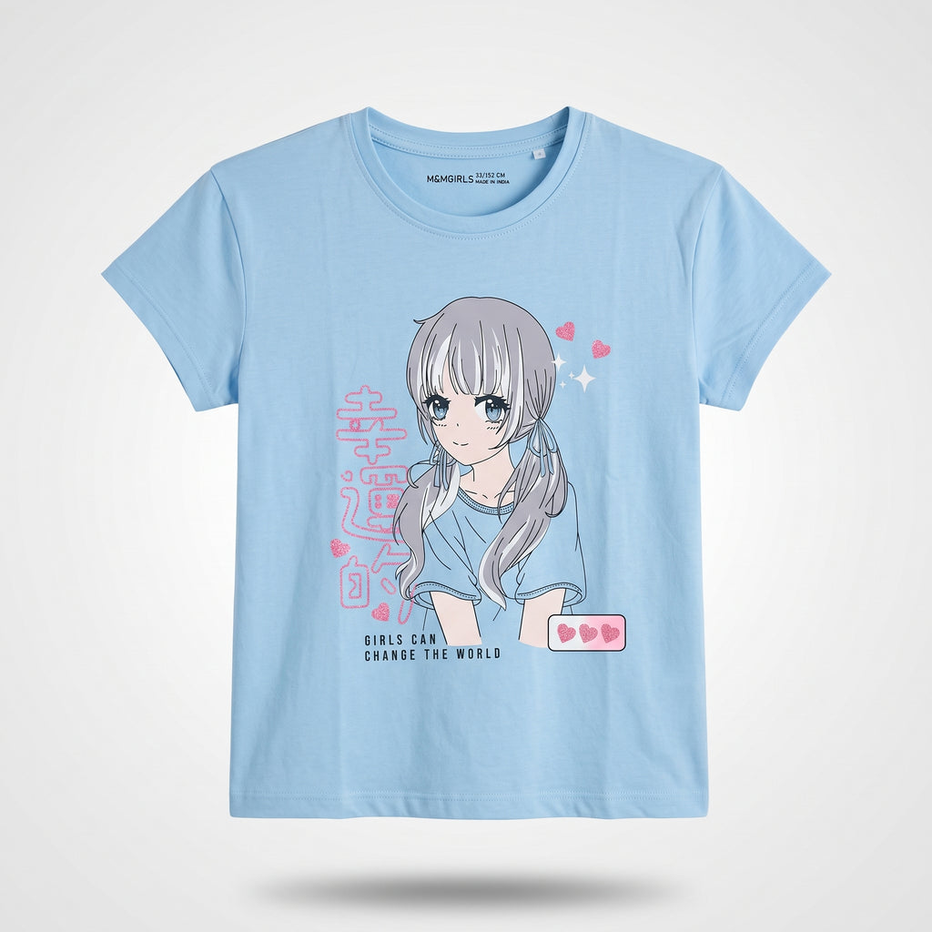 Anime Girl Light Blue