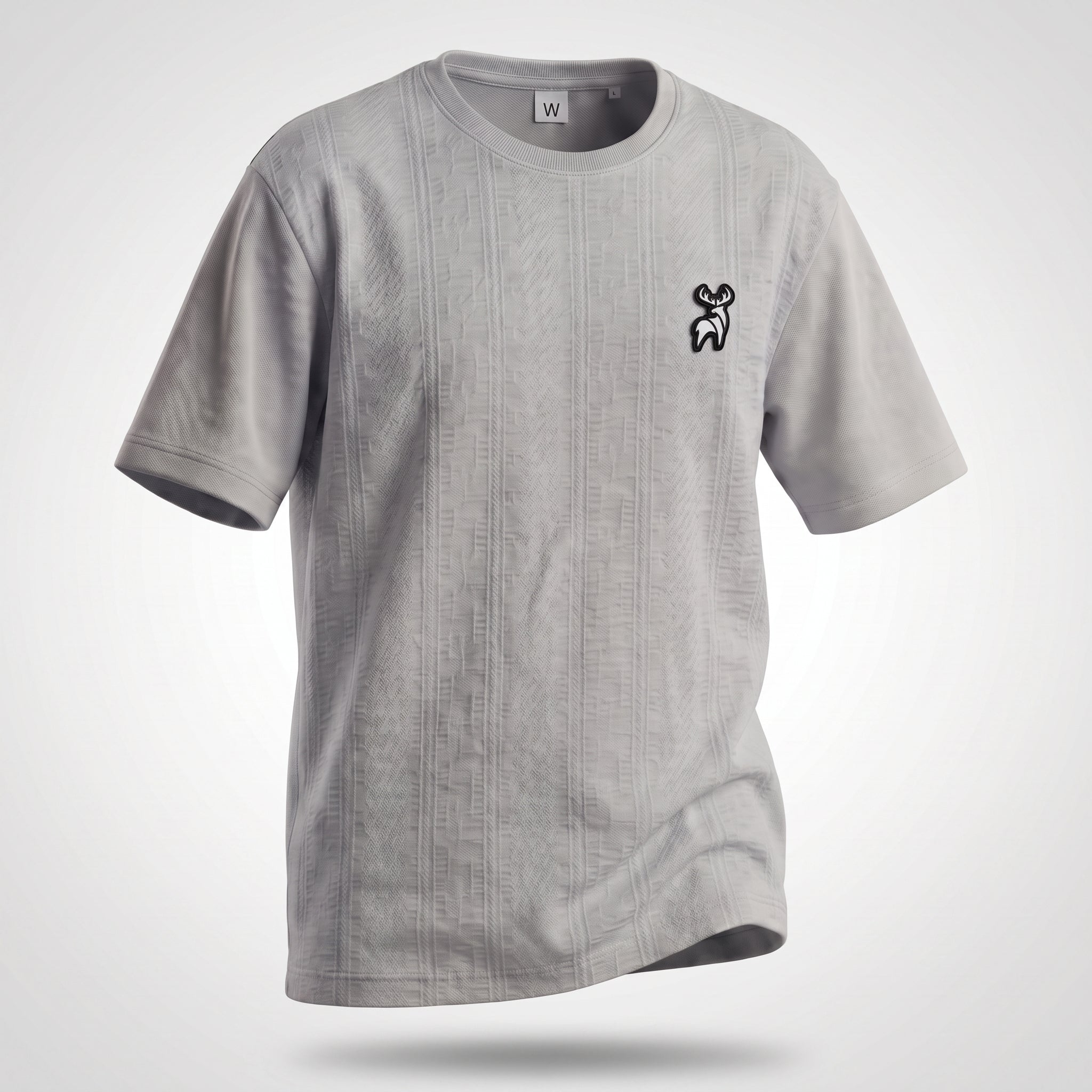 Textured Knit Tee (Grey)