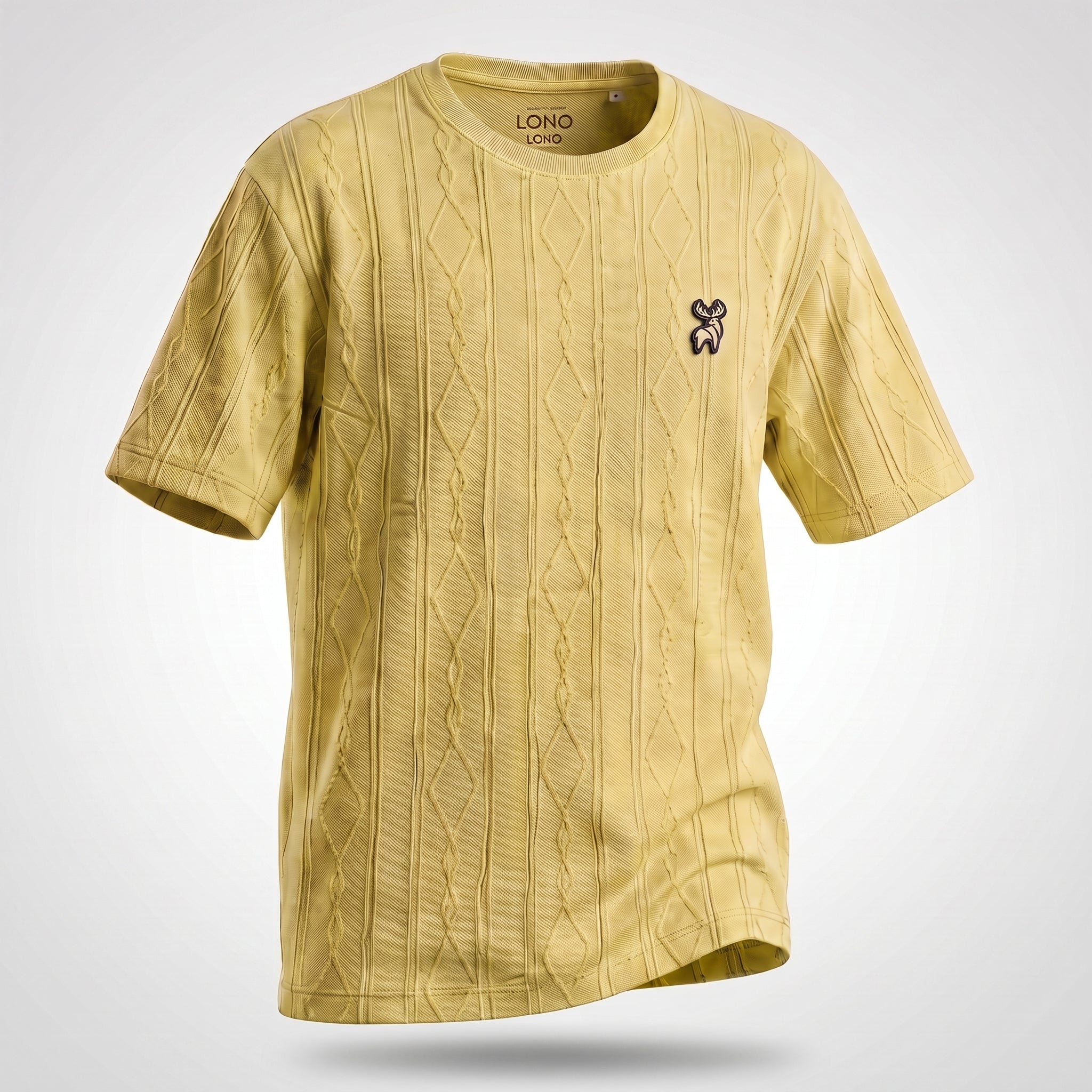 Textured Knit Tee (Mustard)