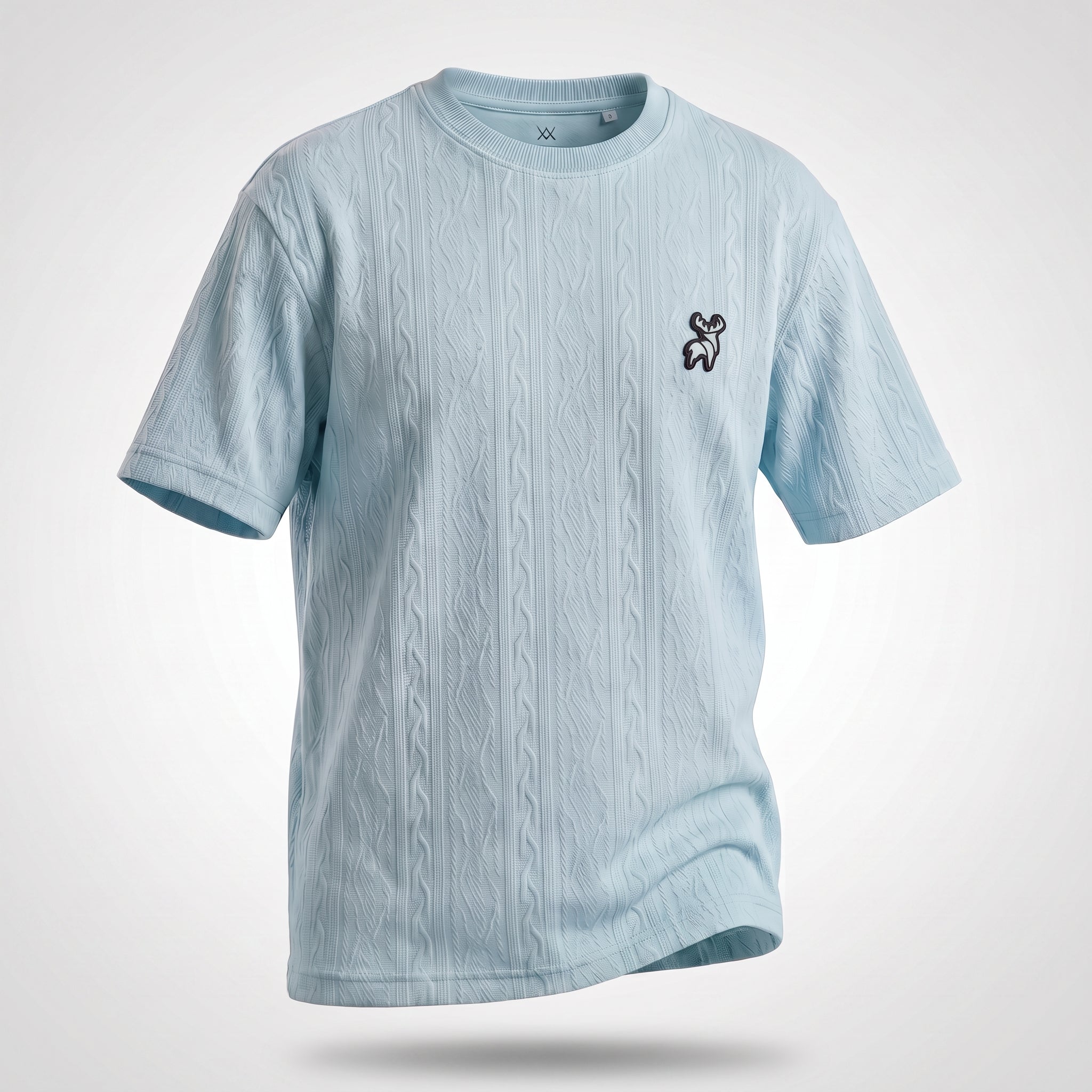 Textured Knit Tee (Sky)