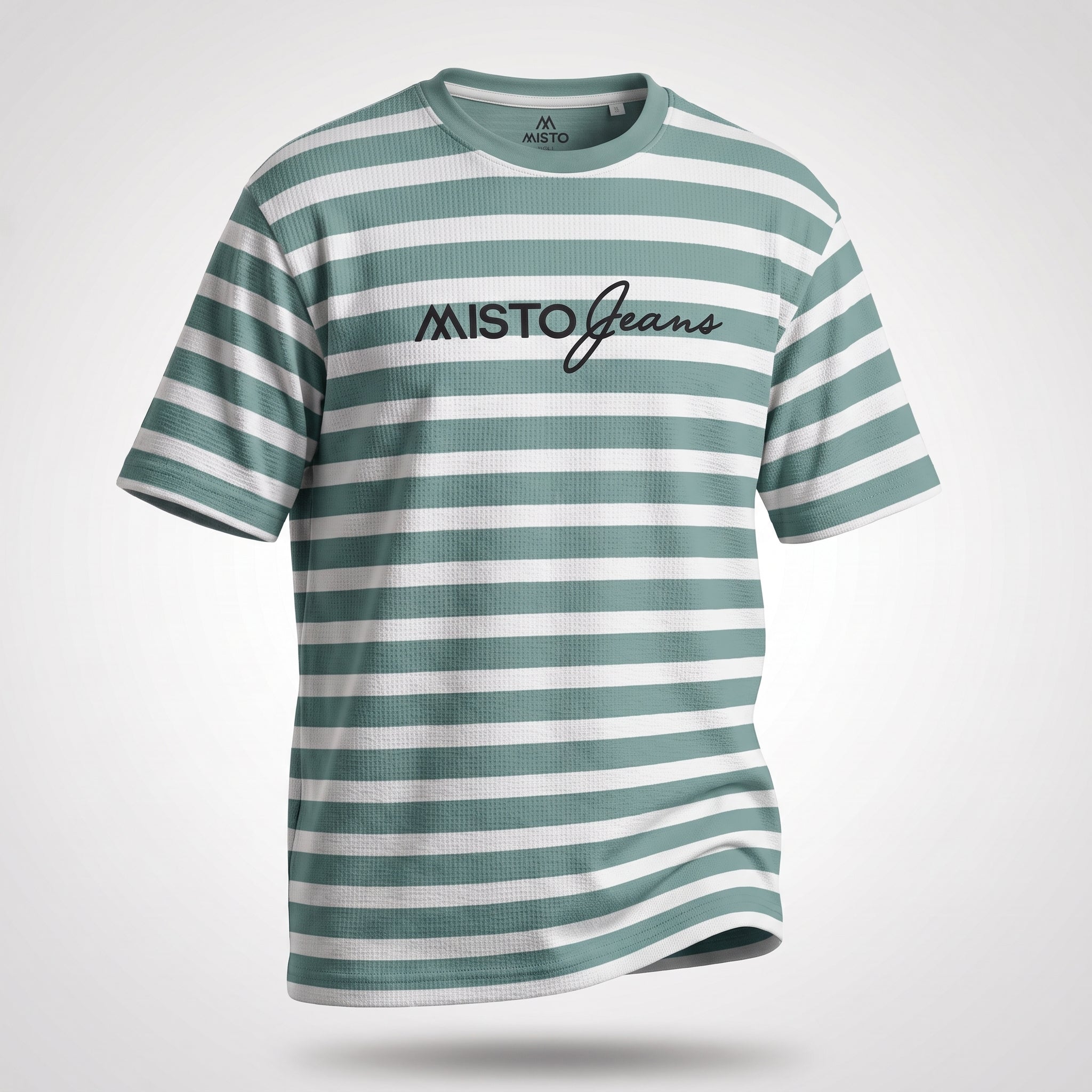 Misto Striped Tee Sage