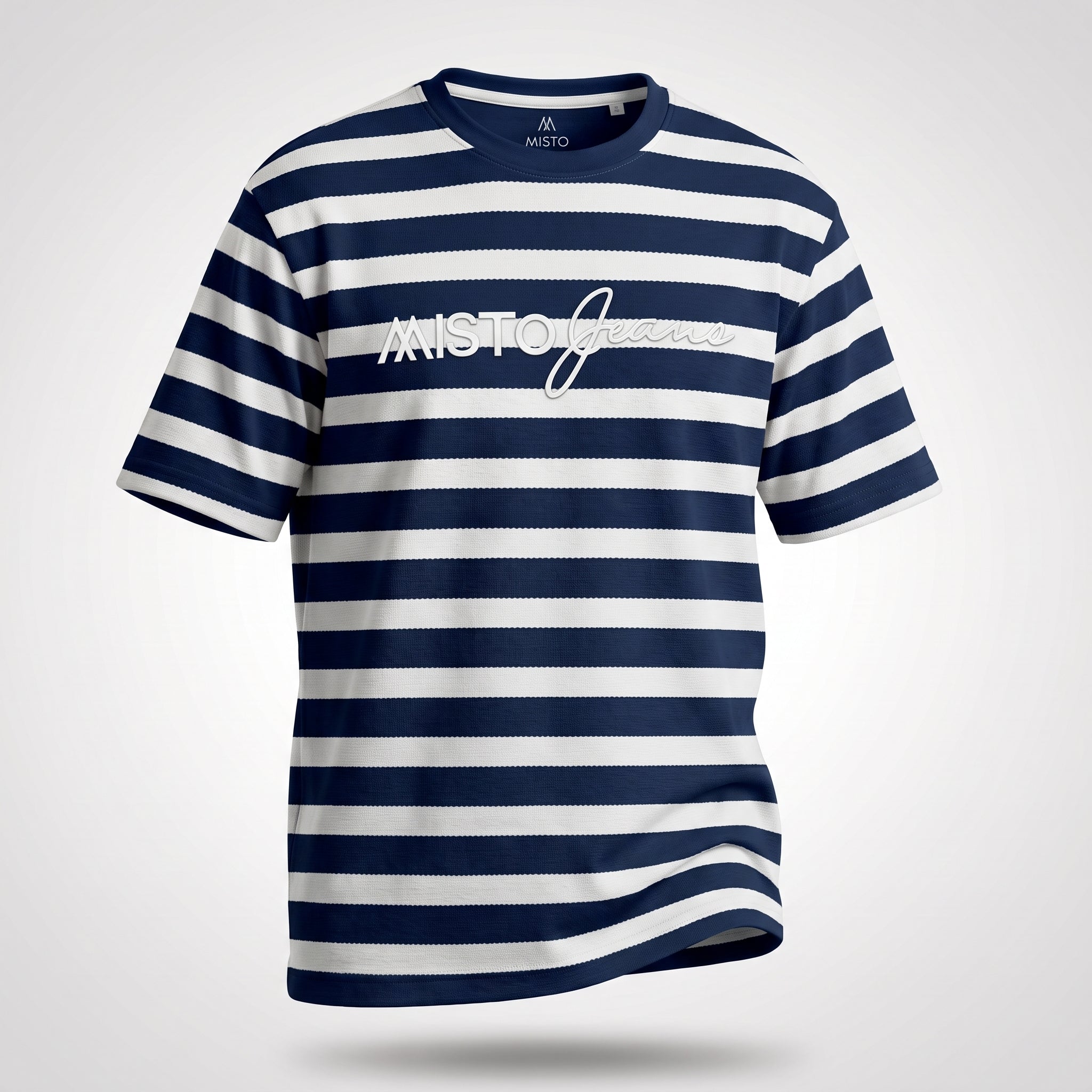 Misto Striped Tee Navy