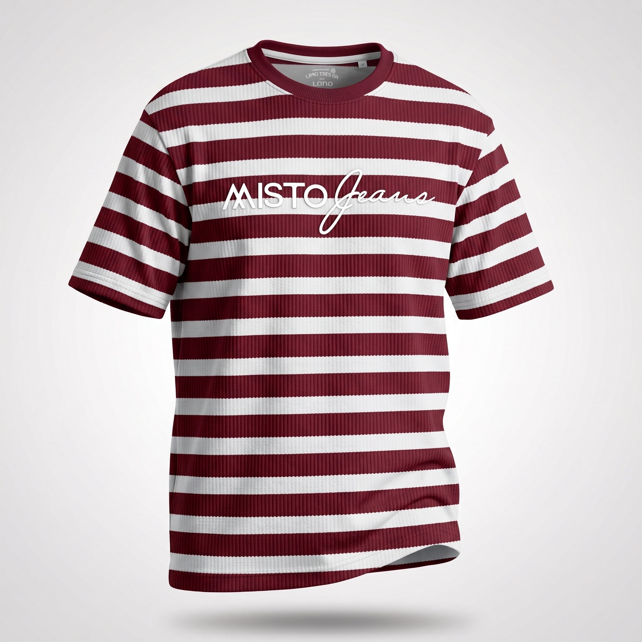 Misto Striped Tee Burgundy
