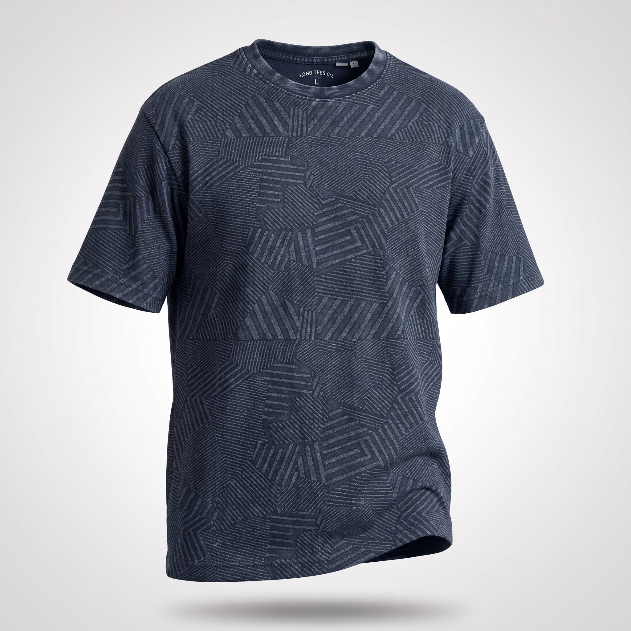 Textured Jacquard Tee (Blue)