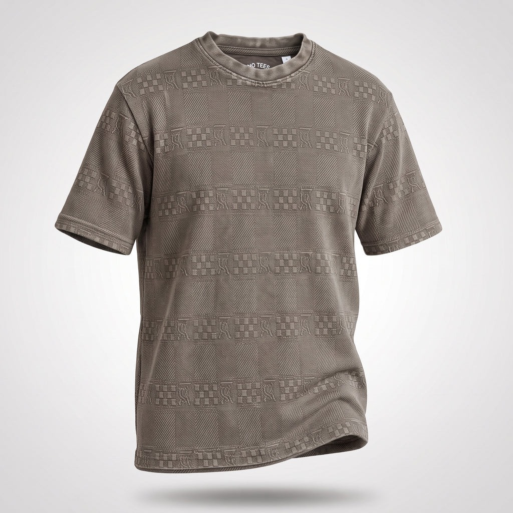 Textured Jacquard Tee (Taupe)