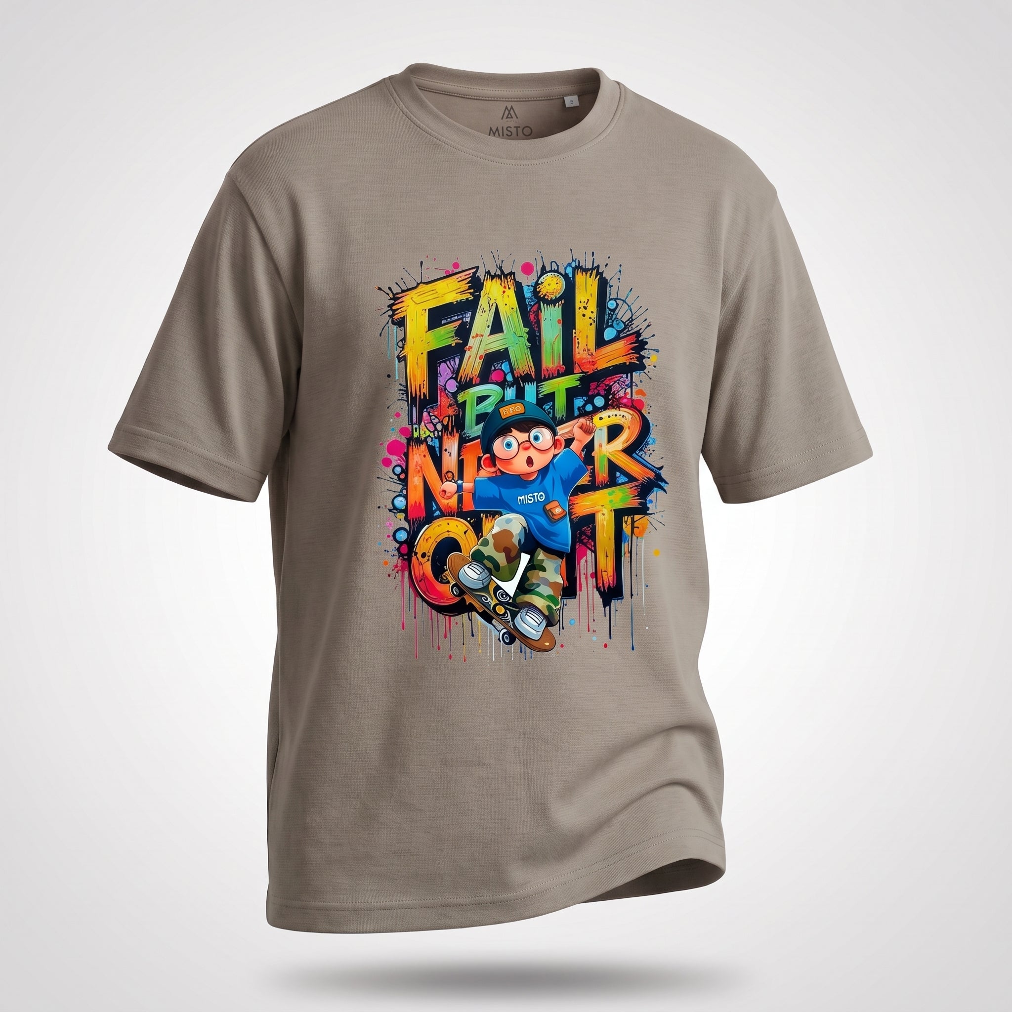 Fail Never Quit Graphic Tee