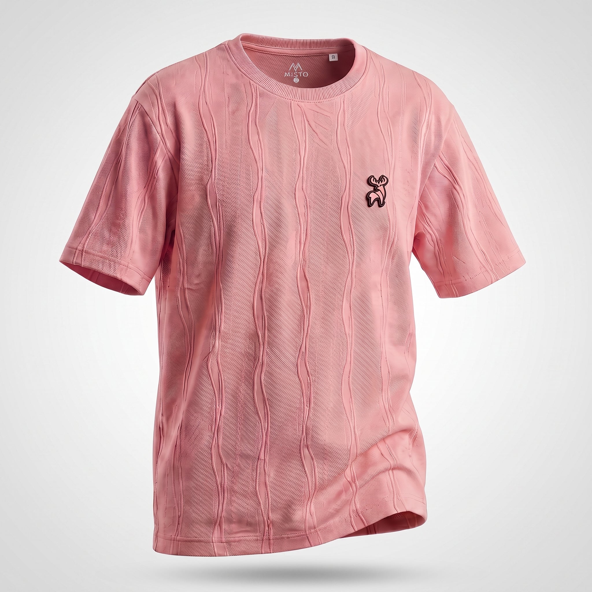 Textured Knit Tee (Rose)