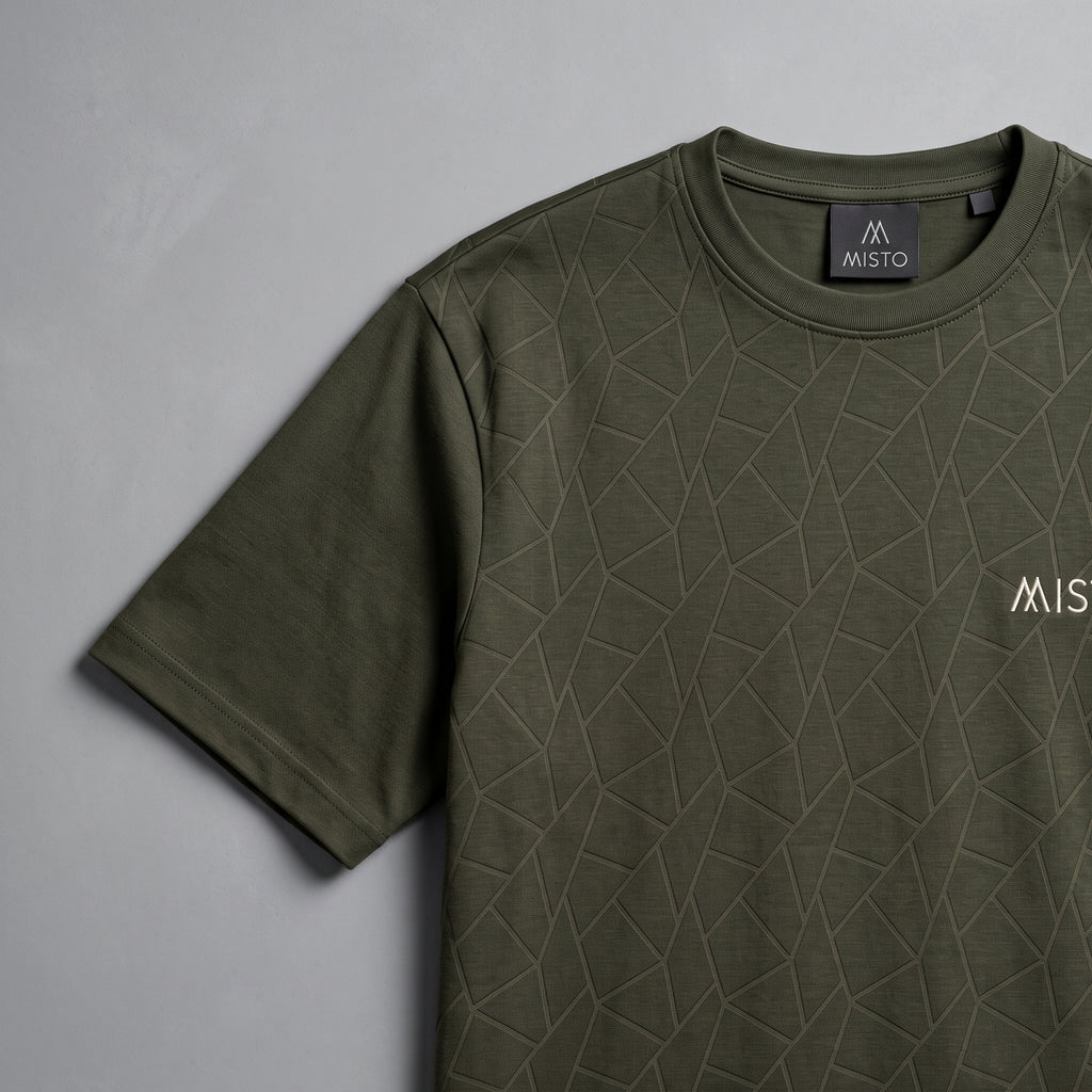 Geometric Tee Olive
