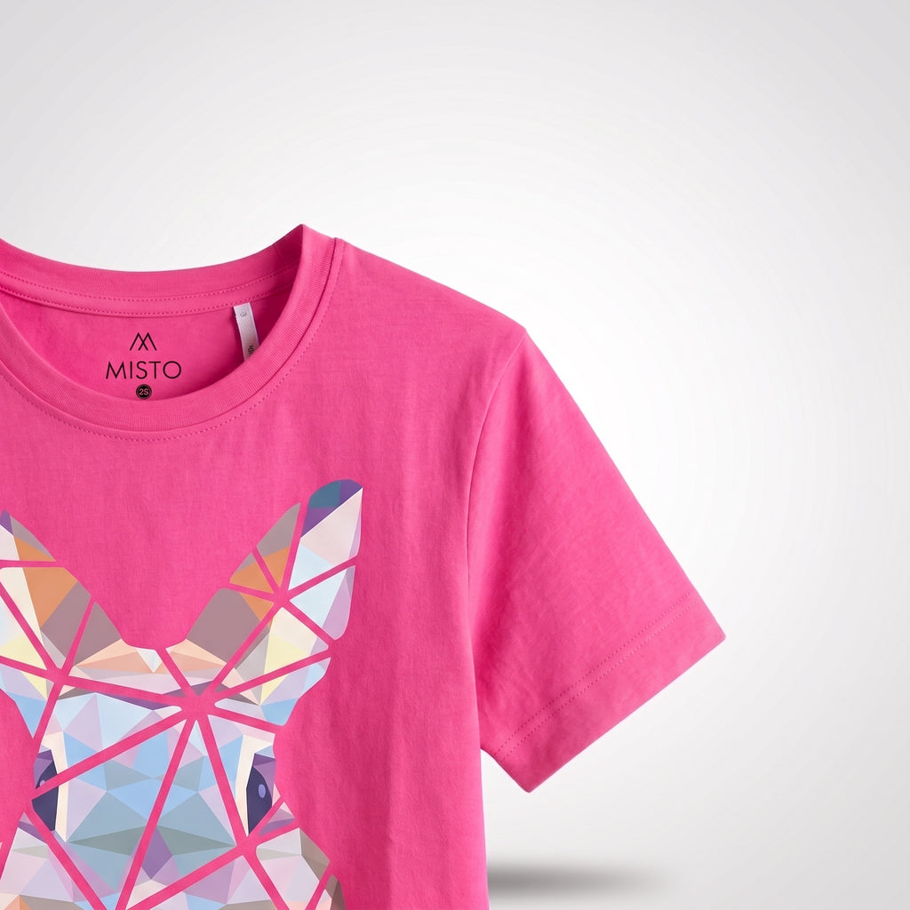 Geometric Bunny Hot Pink