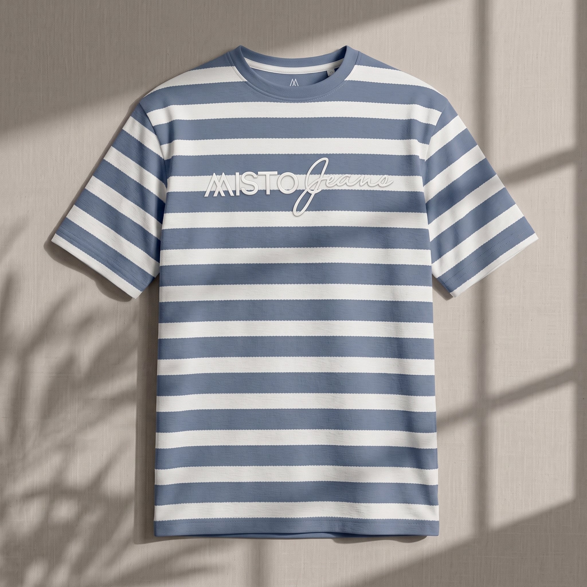 Misto Striped Tee Blue
