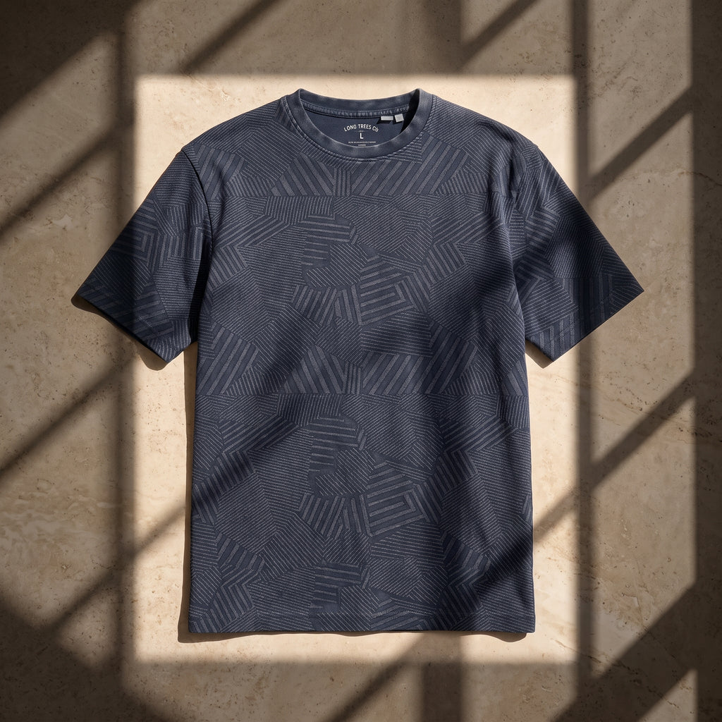 Textured Jacquard Tee (Blue)