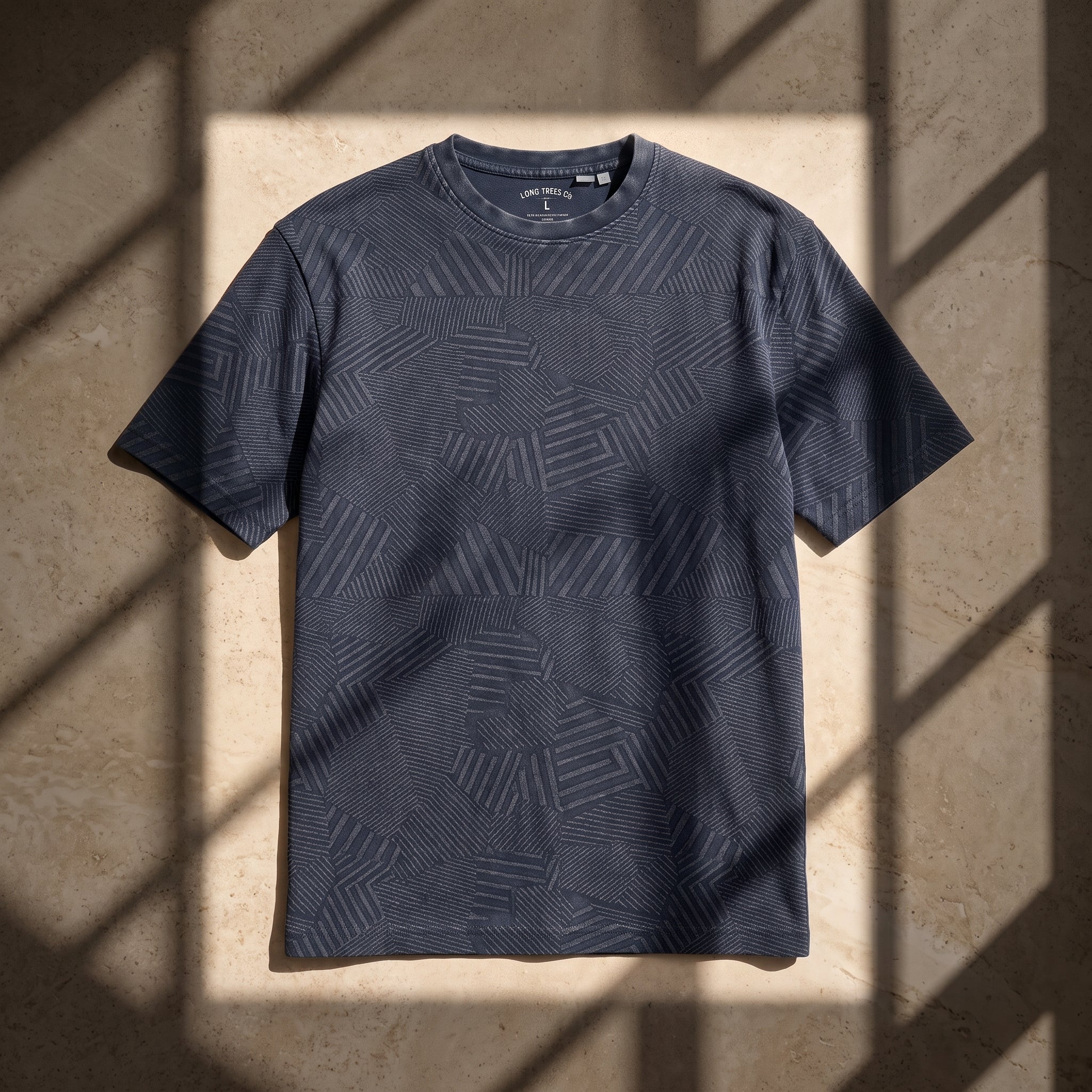 Textured Jacquard Tee (Blue)