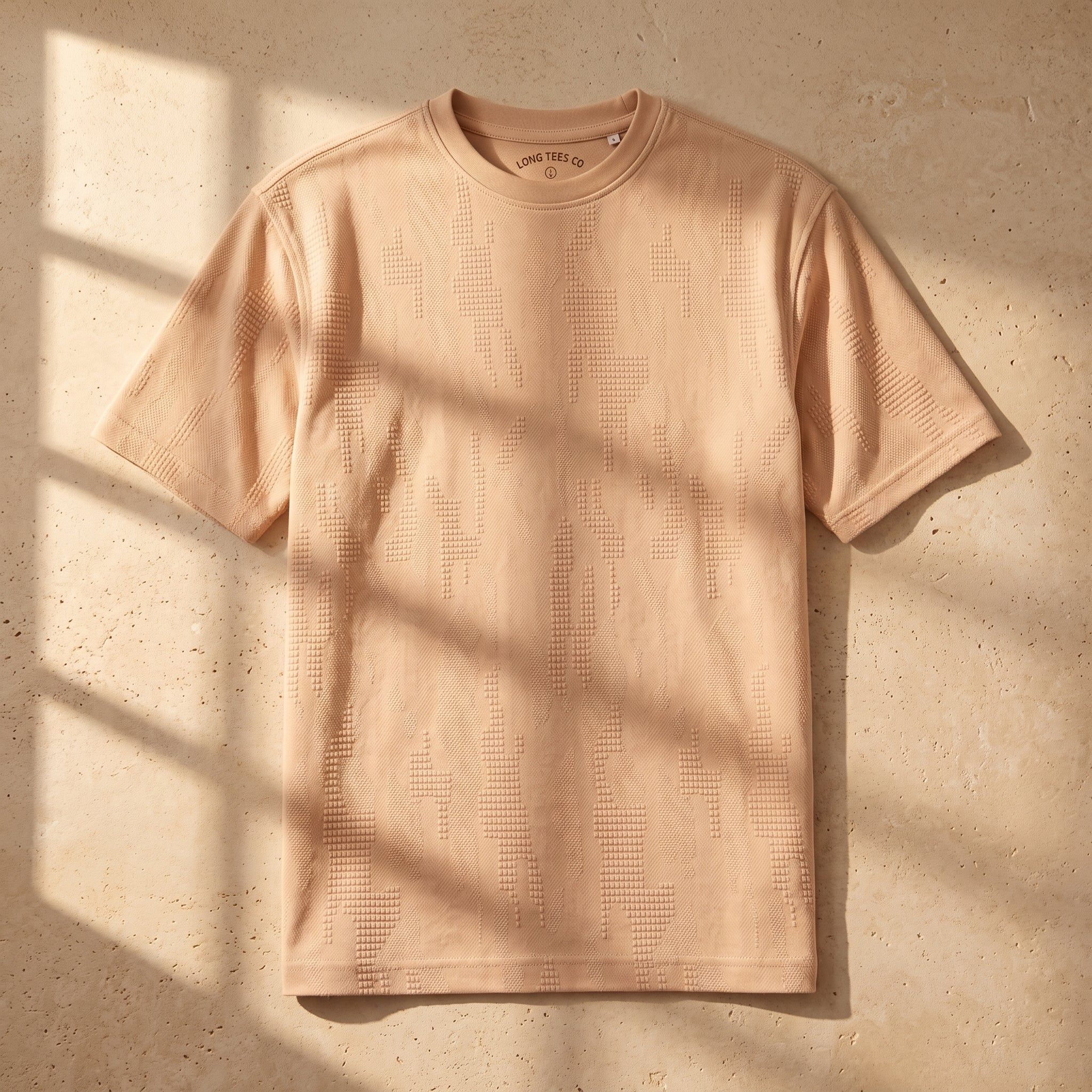 Textured Jacquard Tee (Peach)