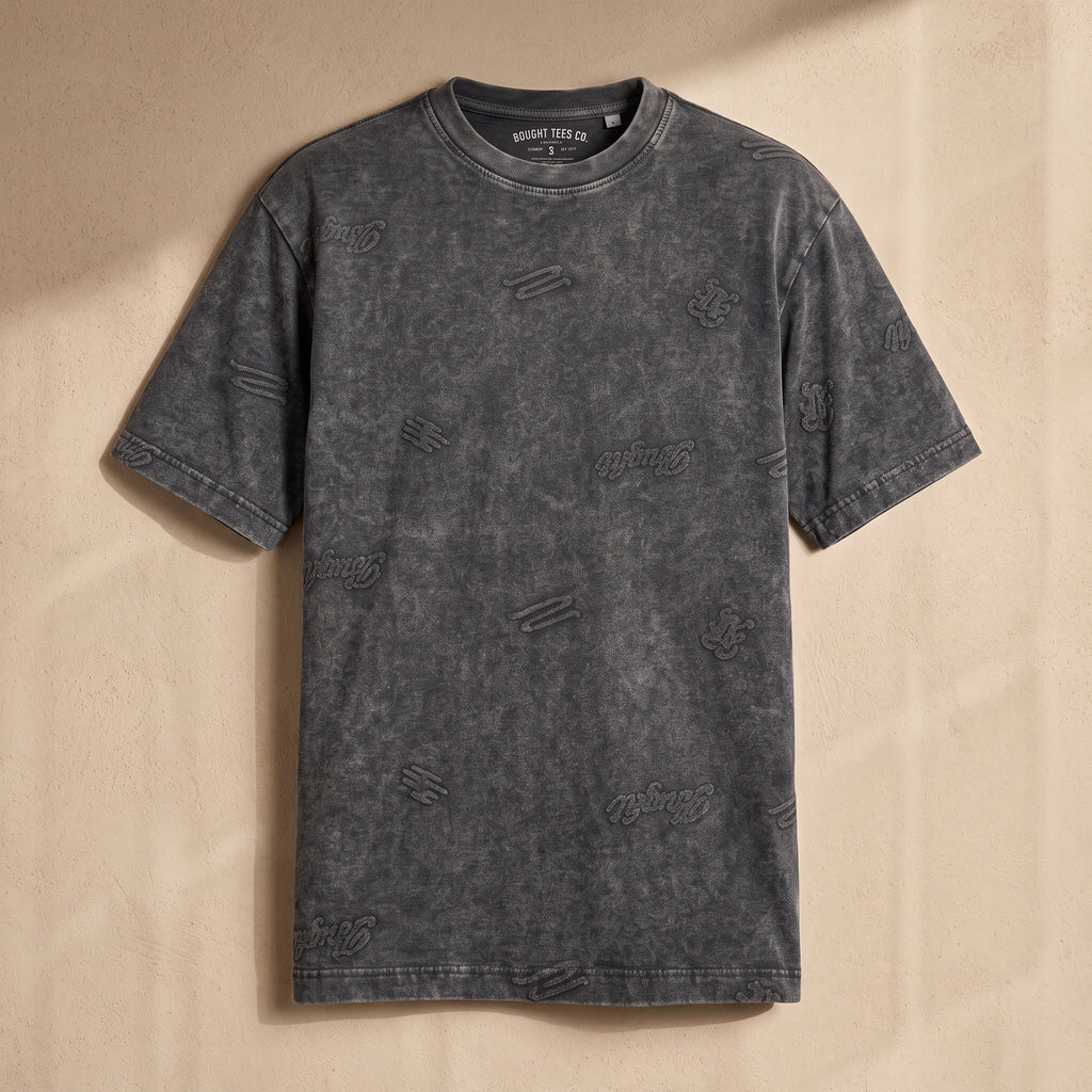 Textured Jacquard Tee (Charcoal)