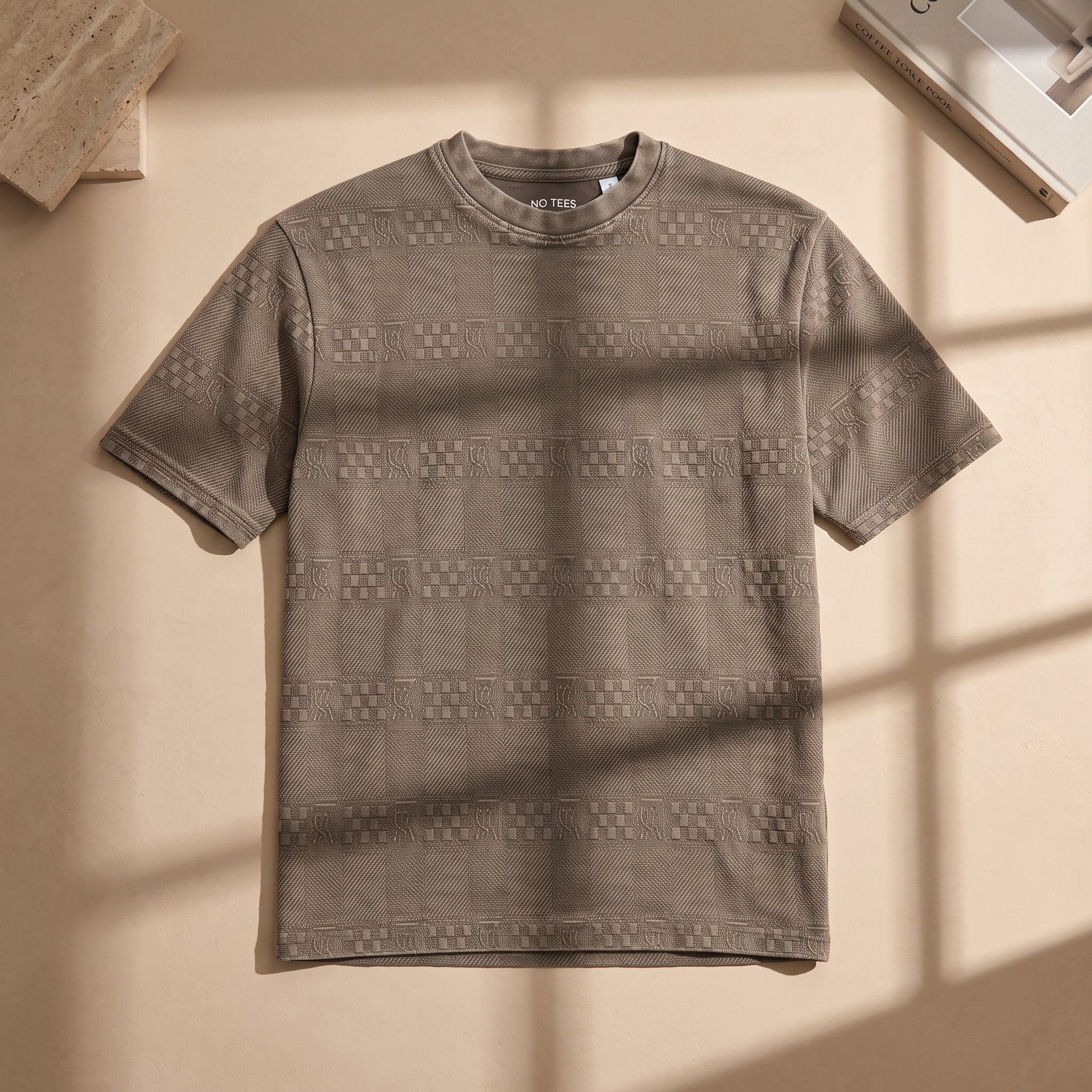Textured Jacquard Tee (Taupe)