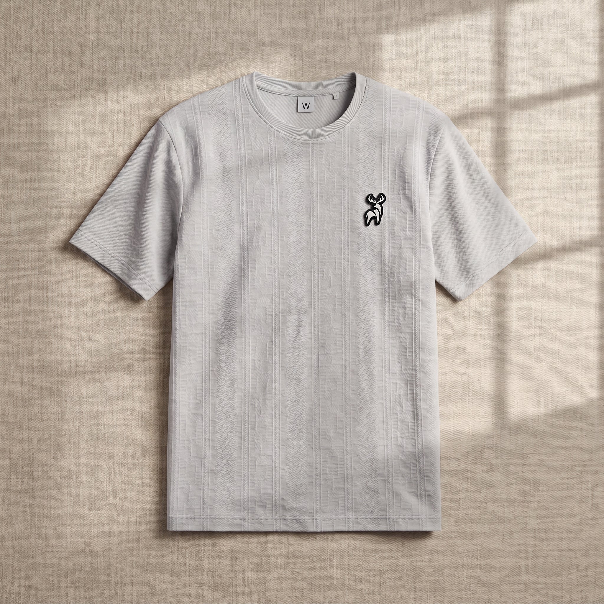Textured Knit Tee (Grey)