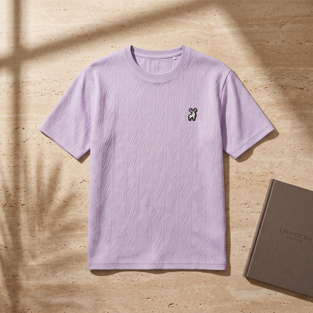 Textured Knit Tee (Lavender)