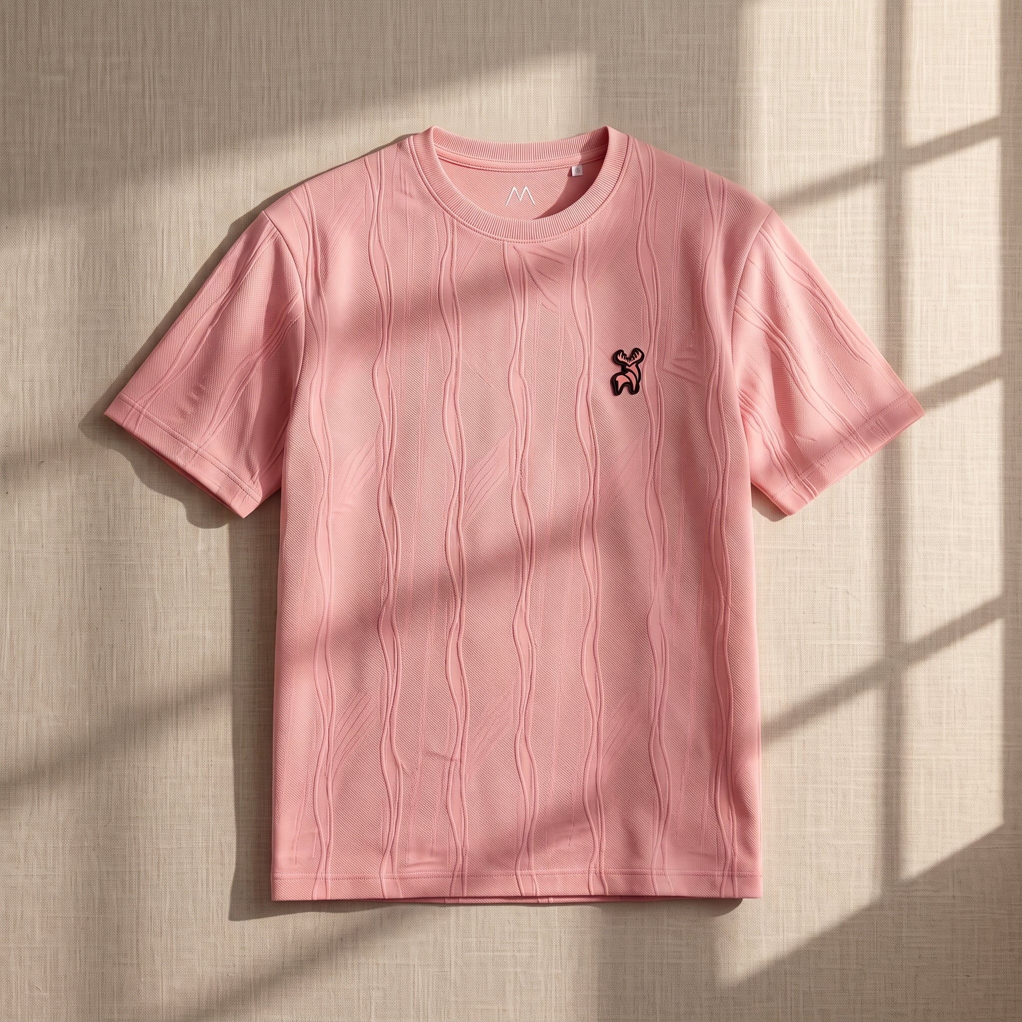 Textured Knit Tee (Rose)