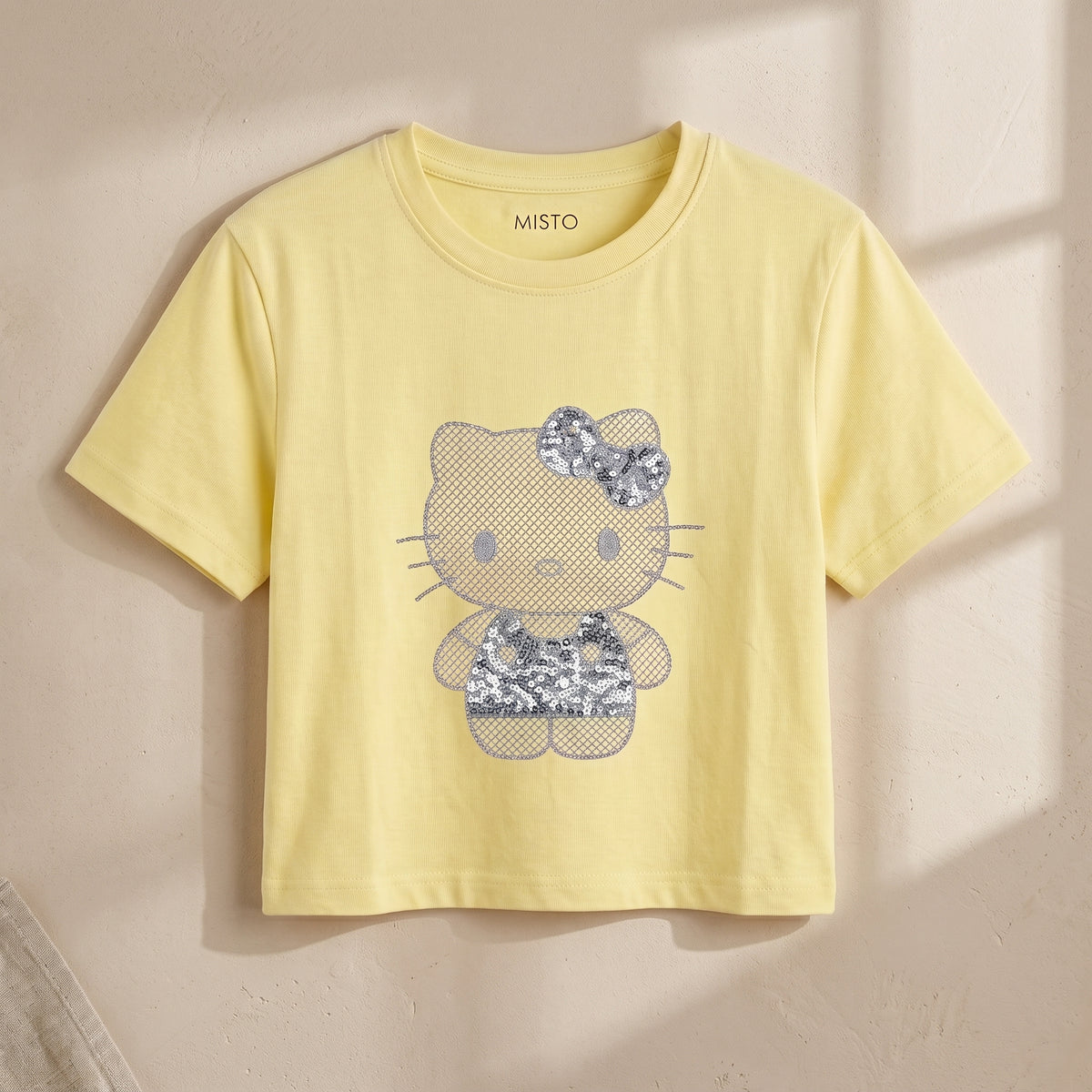 Sequined Kitty Yellow