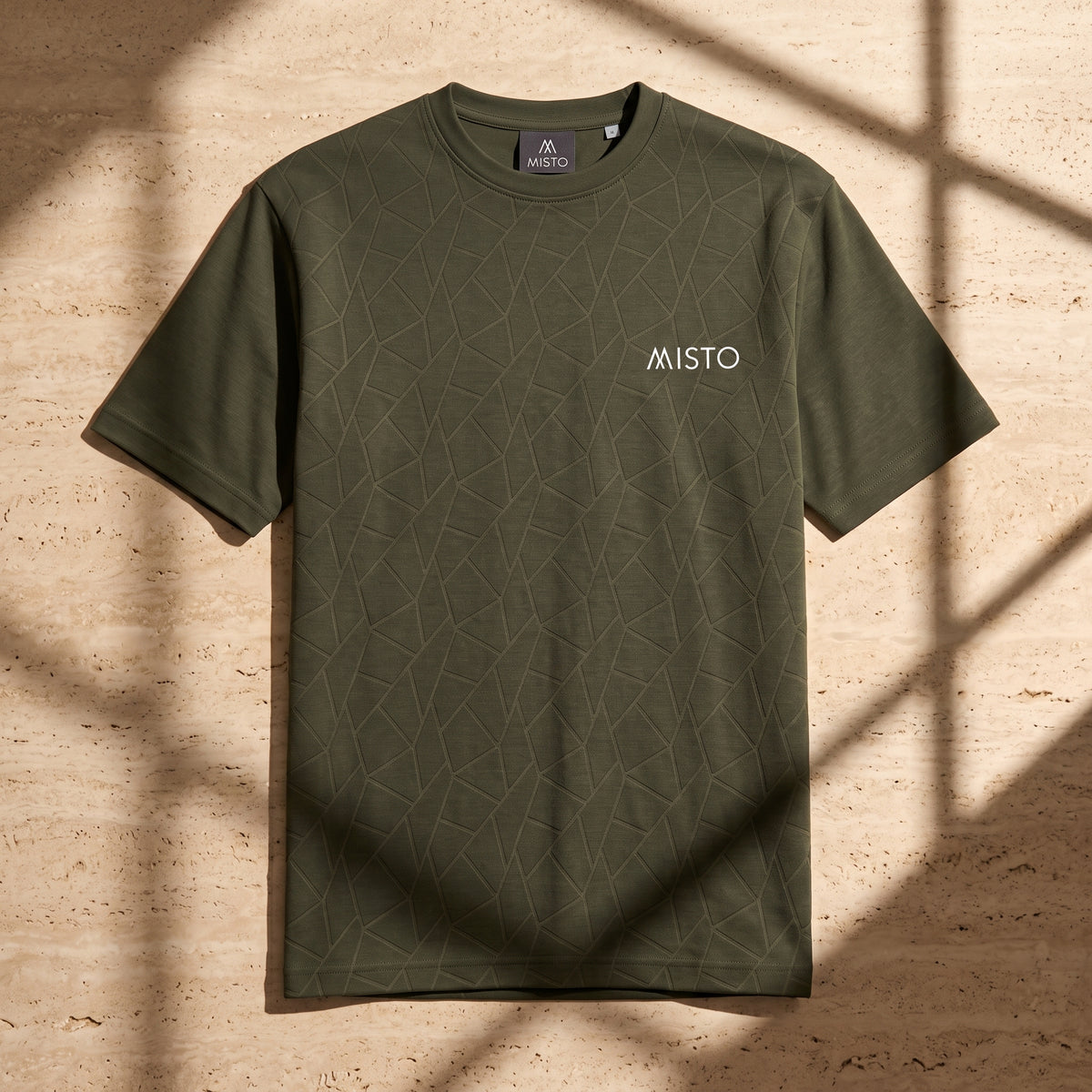 Geometric Tee Olive