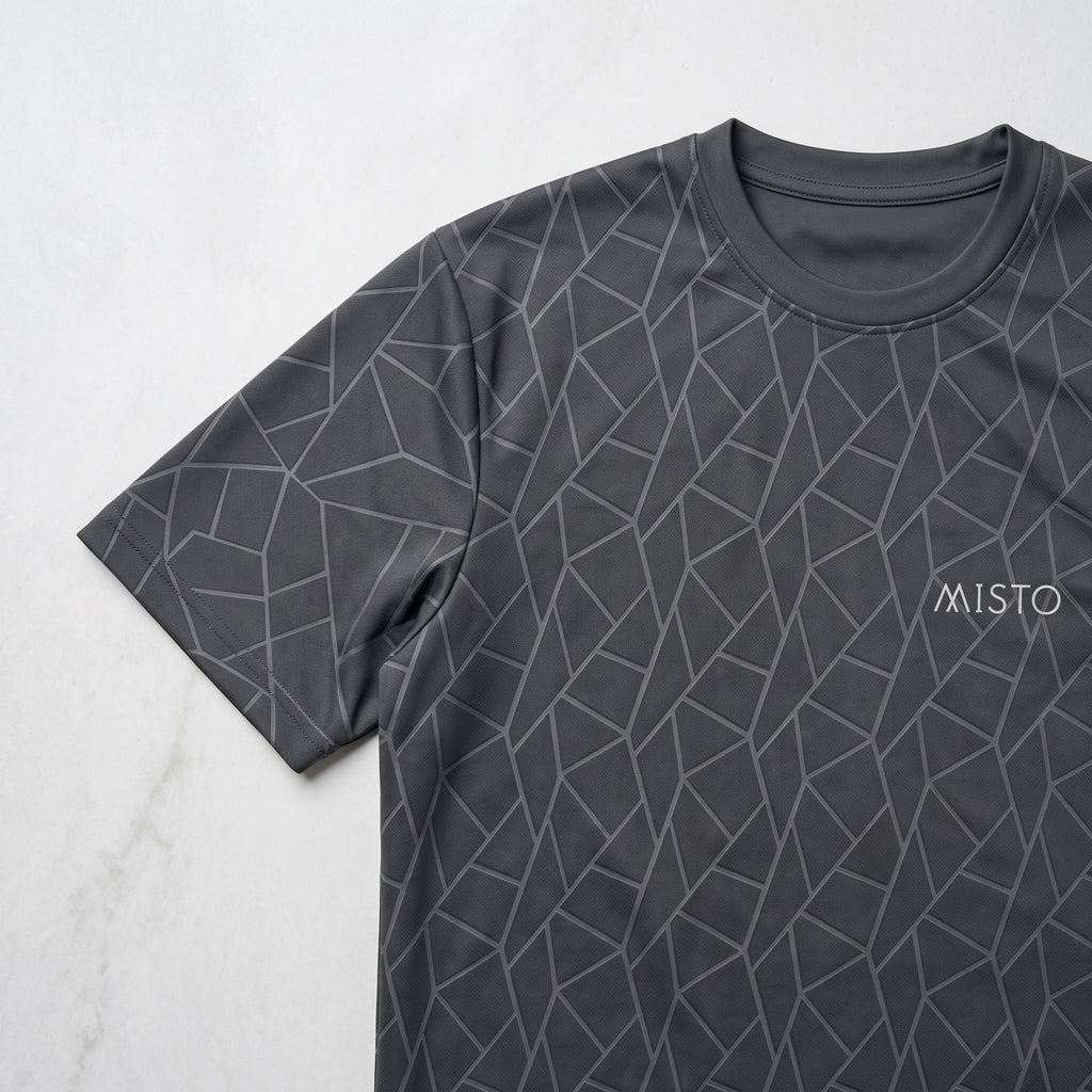 Geometric Tee Charcoal