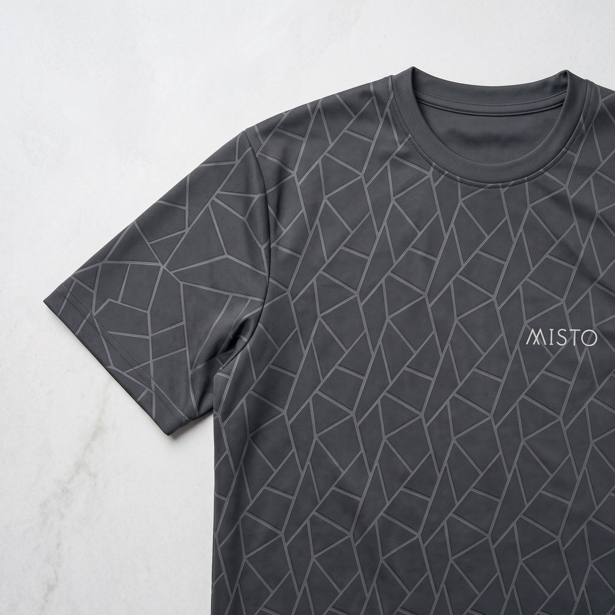 Geometric Tee Charcoal