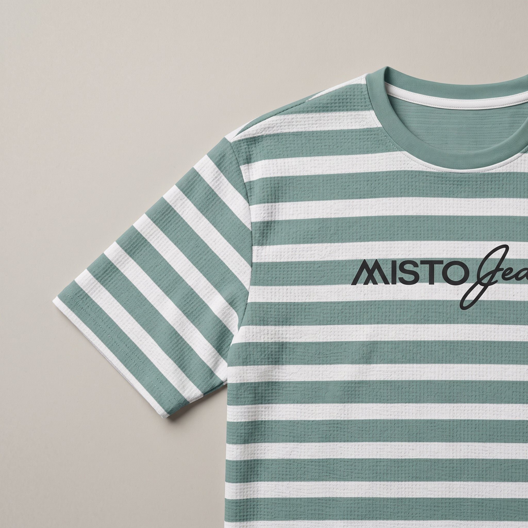 Misto Striped Tee Sage