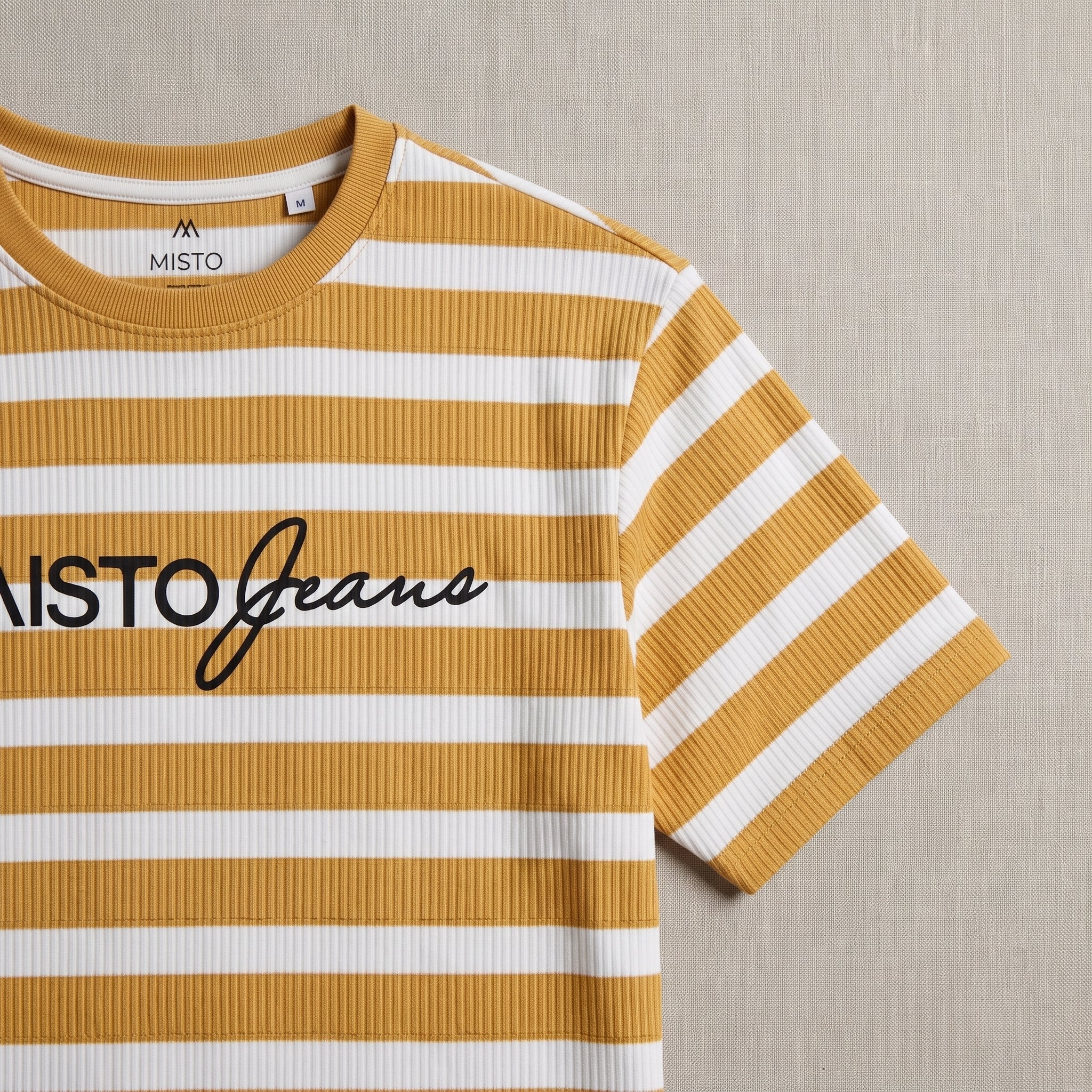 Misto Striped Tee Mustard