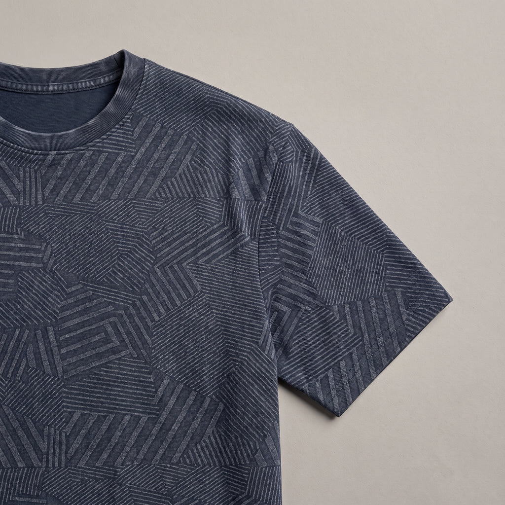Textured Jacquard Tee (Blue)