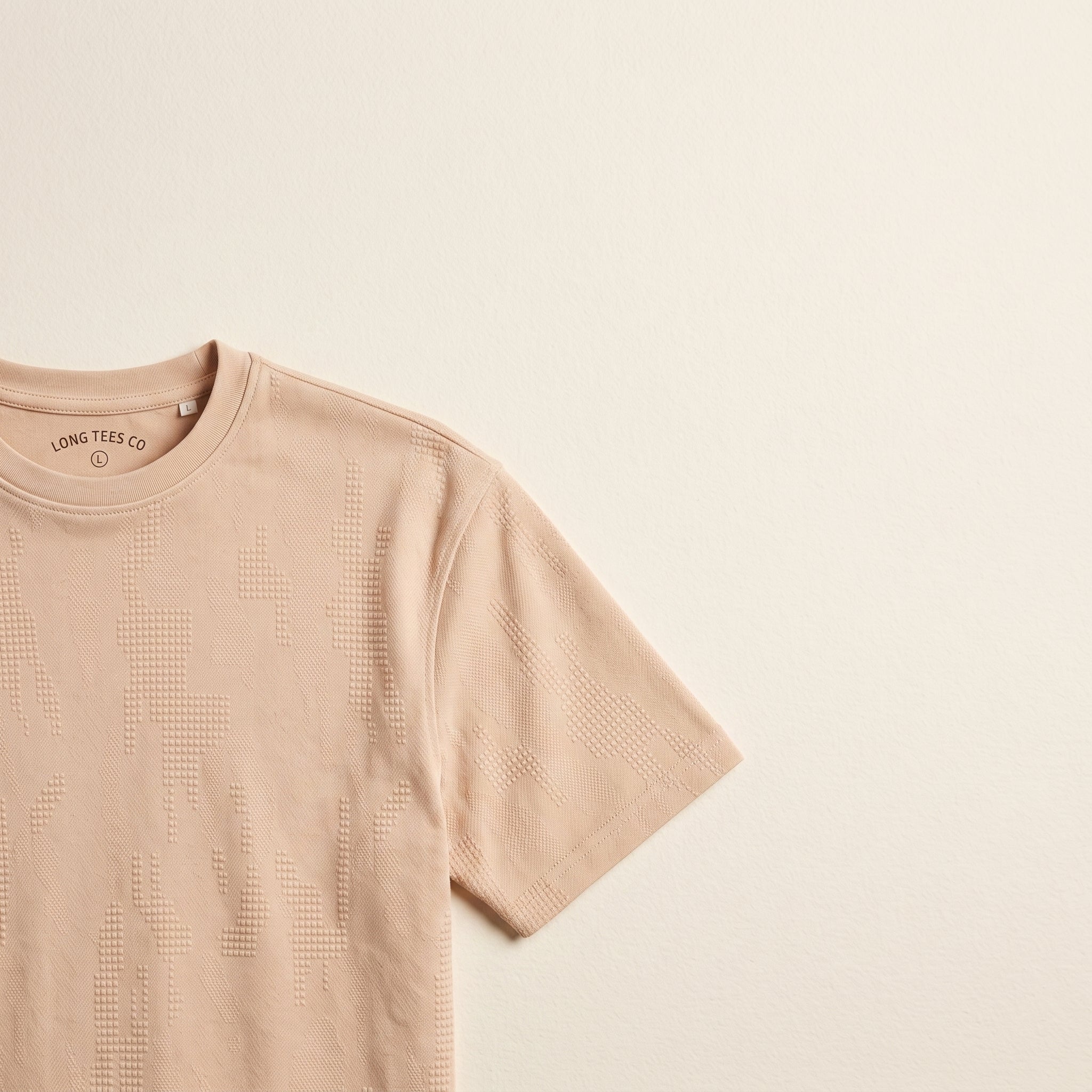 Textured Jacquard Tee (Peach)