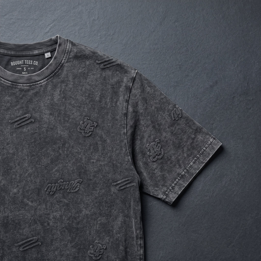 Textured Jacquard Tee (Charcoal)